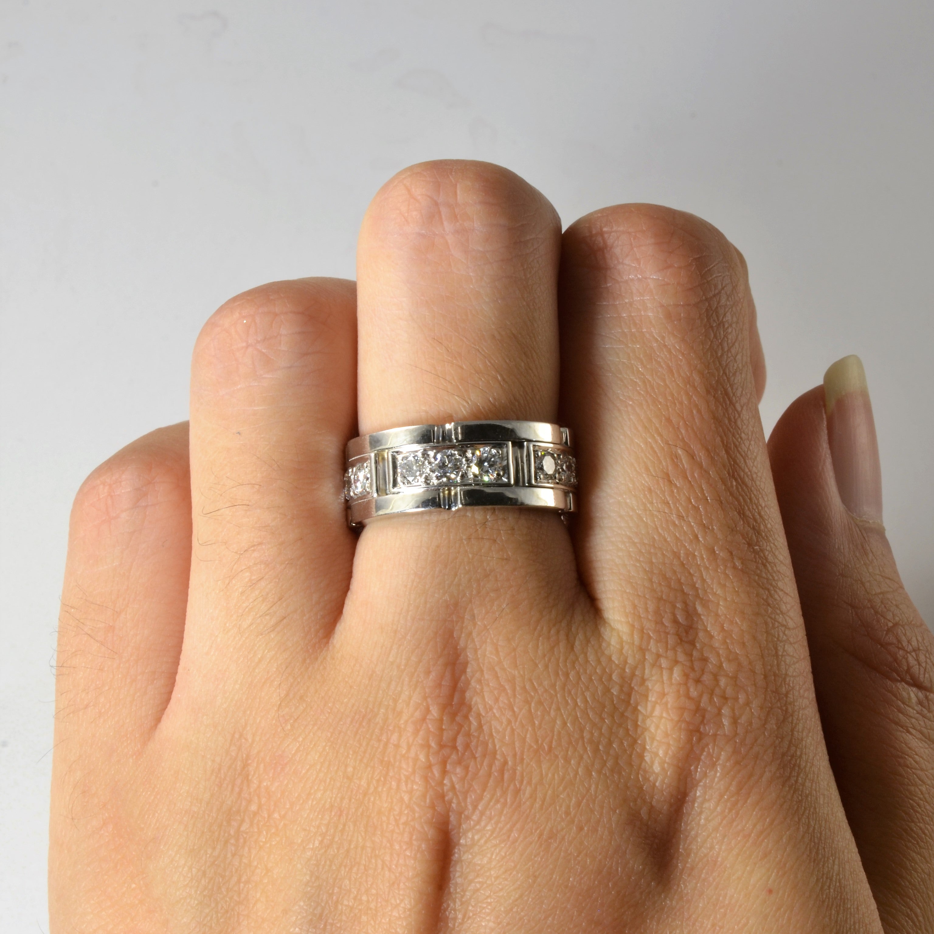 Diamond Brick Band | 1.05ctw | SZ 6.5 |