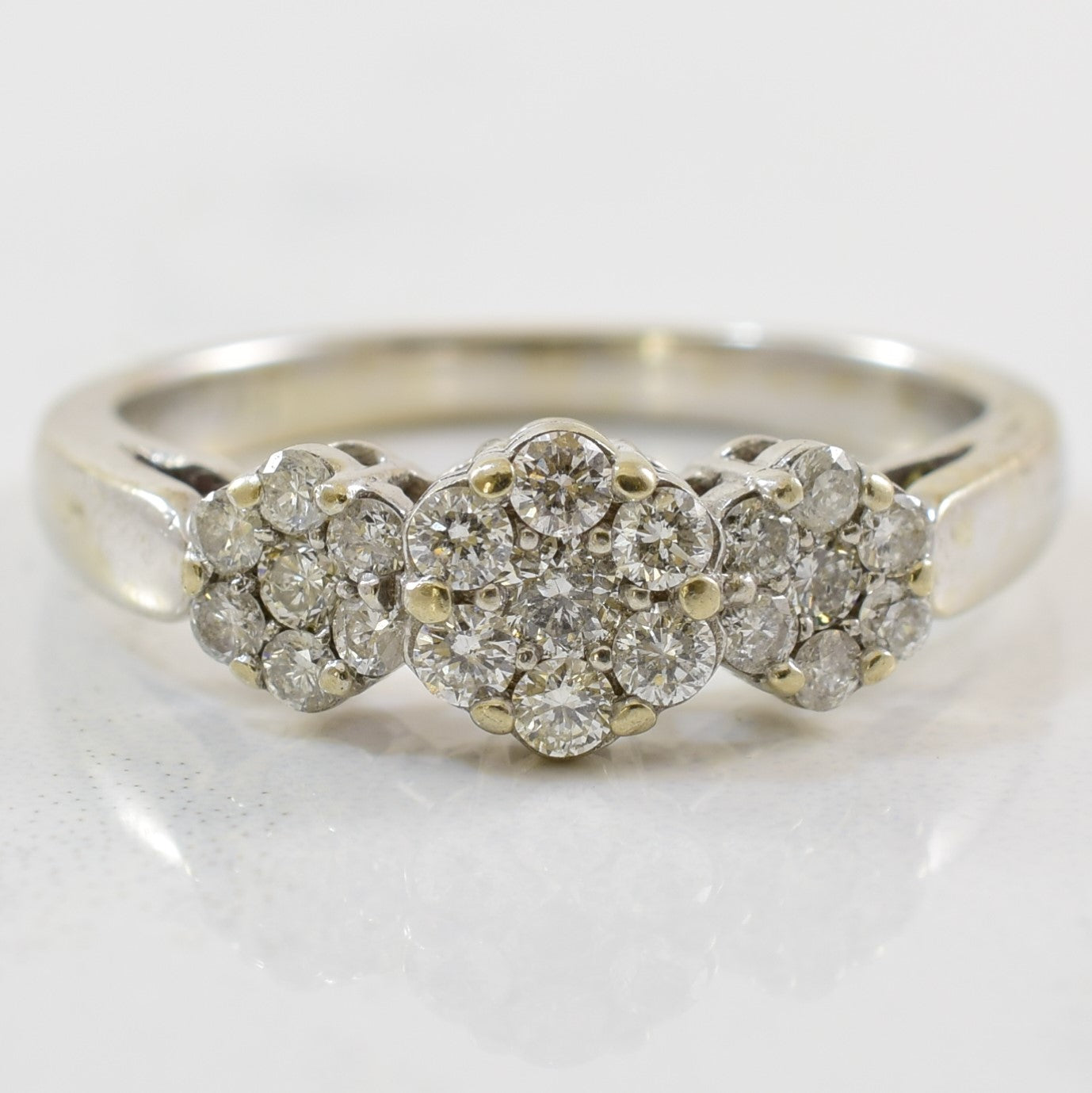 Triple Diamond Cluster Ring | 0.33ctw | SZ 6.75 |