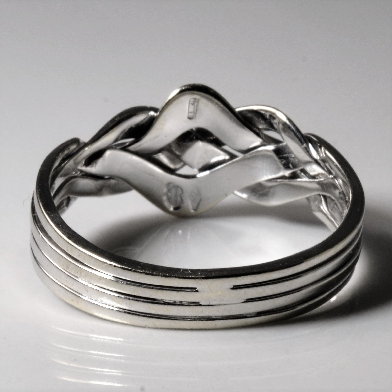 Soldered White Gold Puzzle Ring | SZ 11.5 |