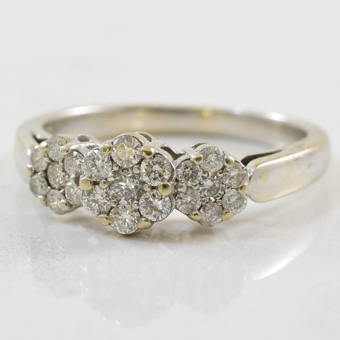 Triple Diamond Cluster Ring | 0.33ctw | SZ 6.75 |
