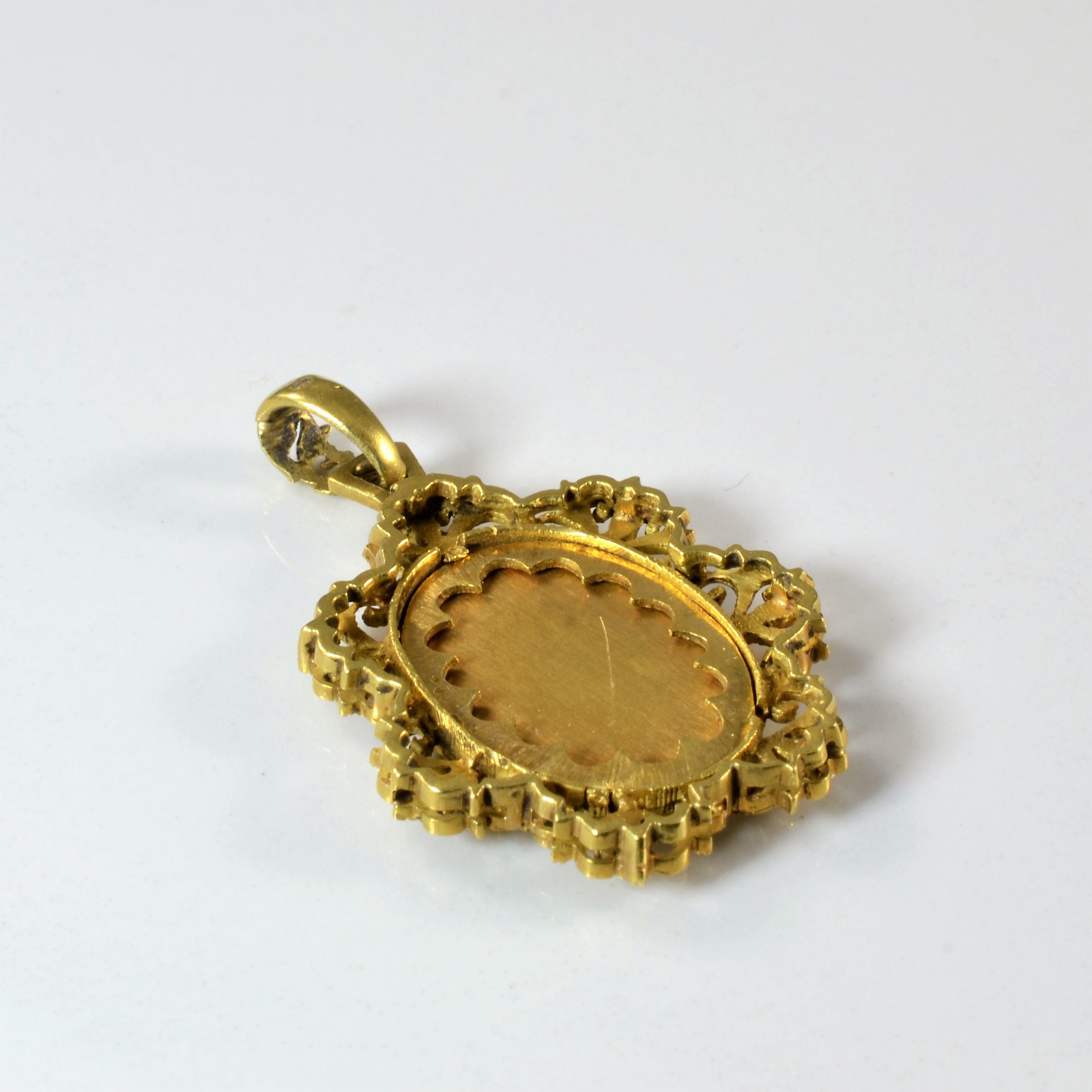 Early 1900s Golden Angel Portrait Pendant |