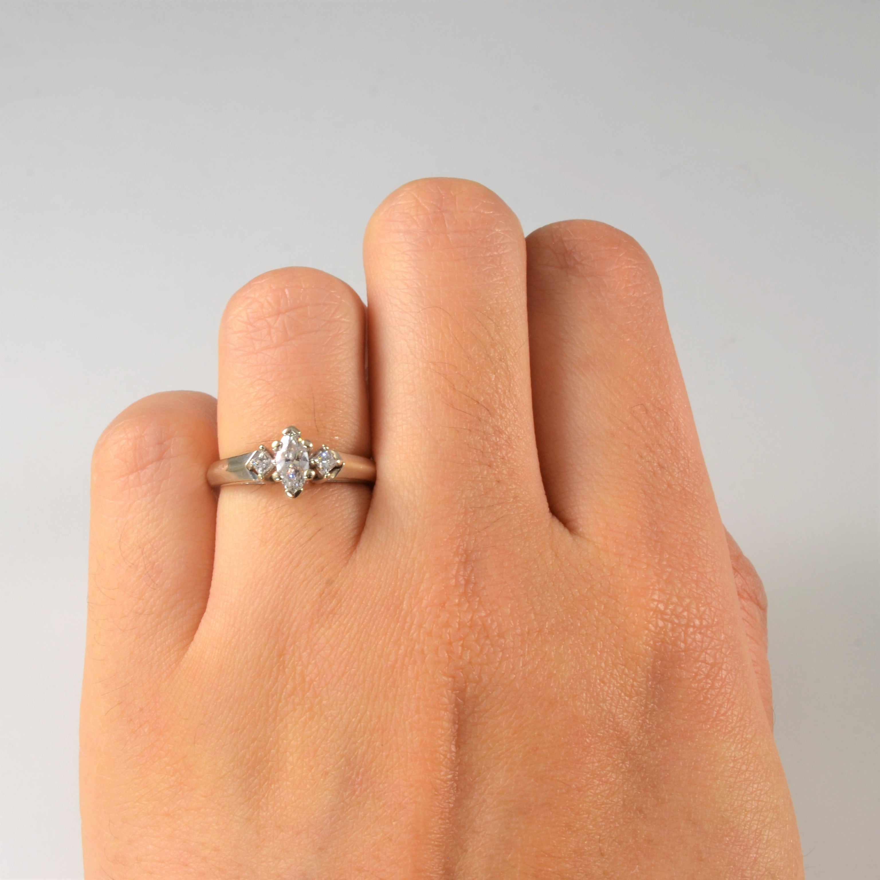 Marquise Three Stone Diamond Ring | 0.43ctw | SZ 4.5 |