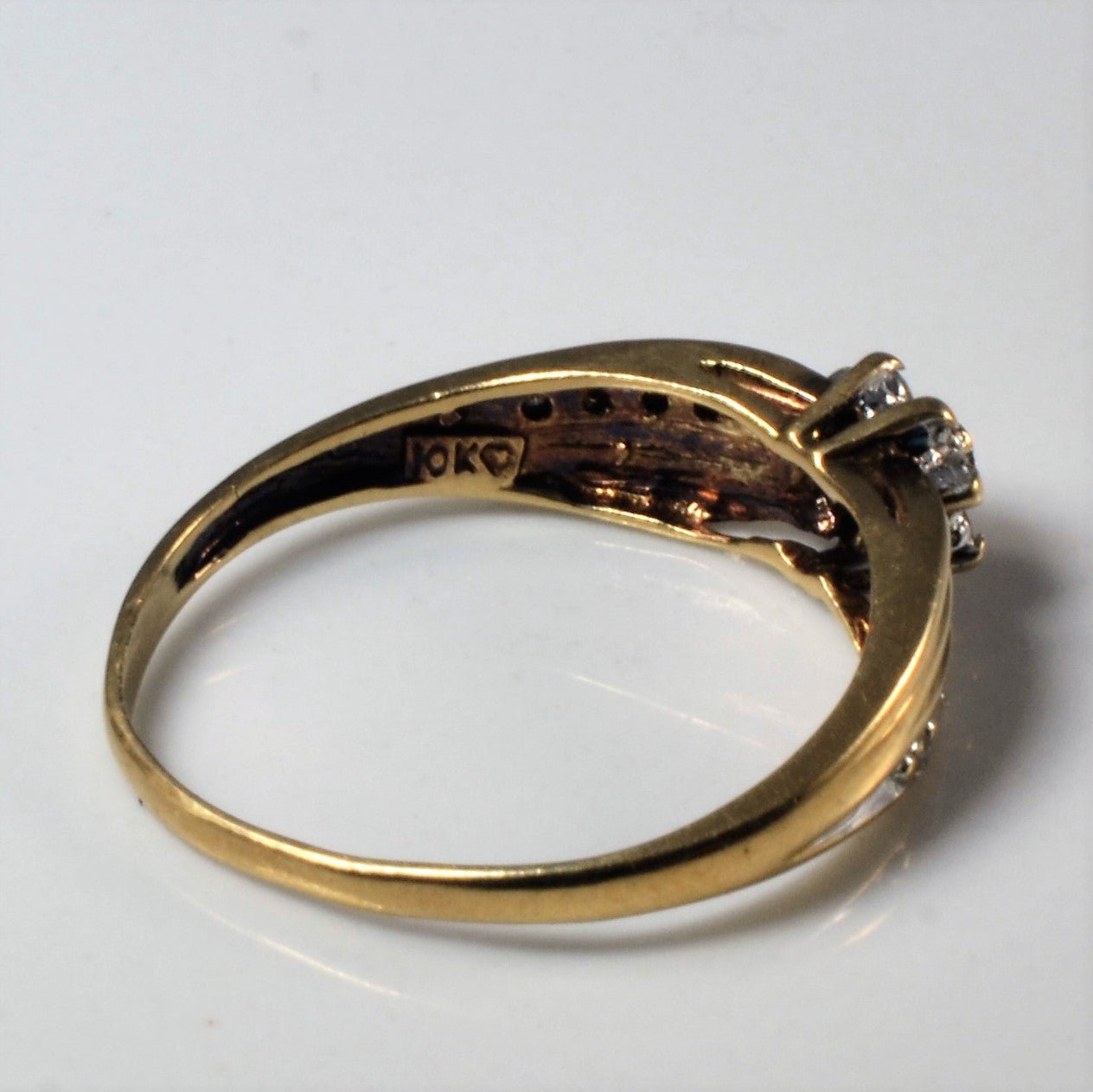 Cluster Diamond Bypass Promise Ring | 0.10ctw | SZ 6.75 |