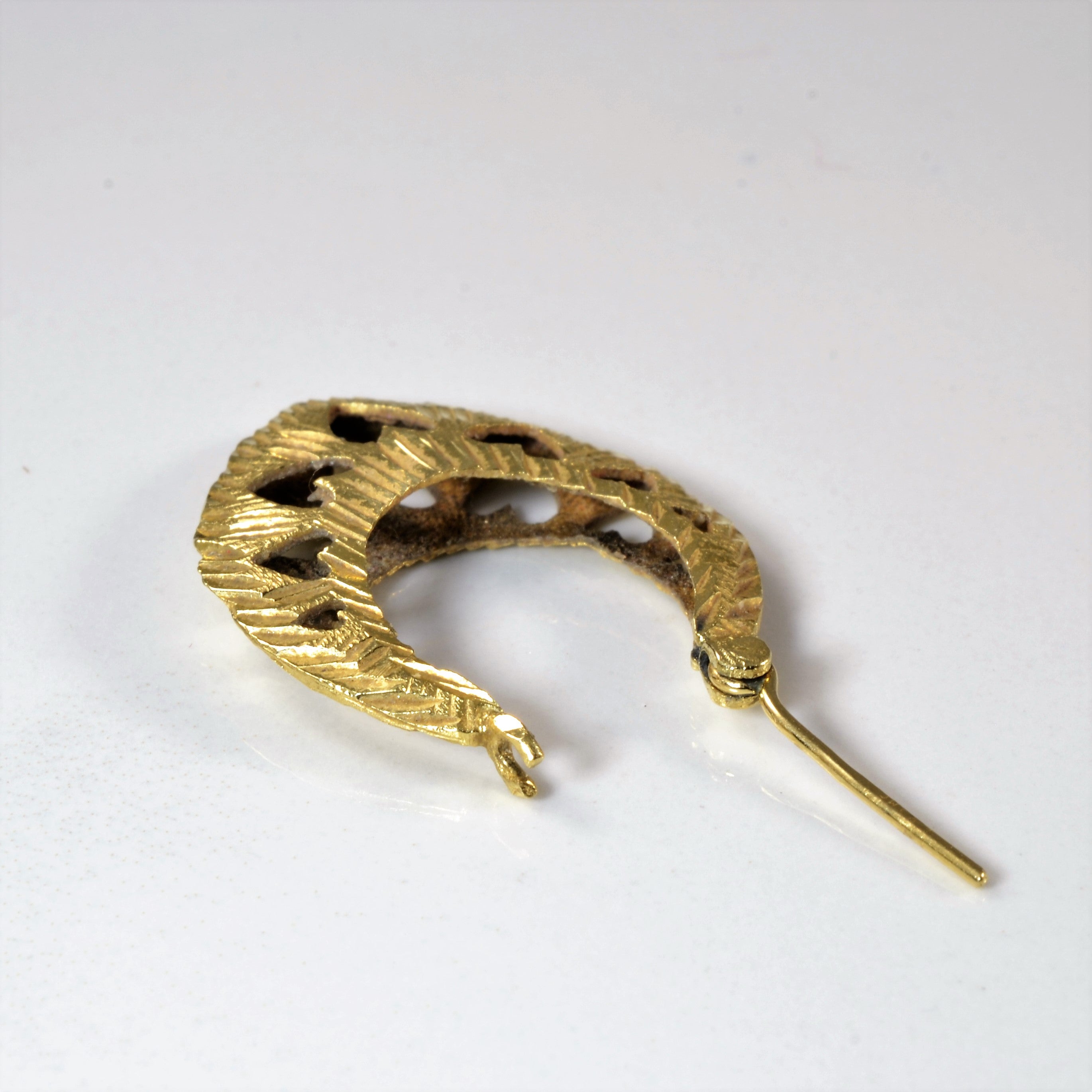 Heart Patterned Hoop Earrings |