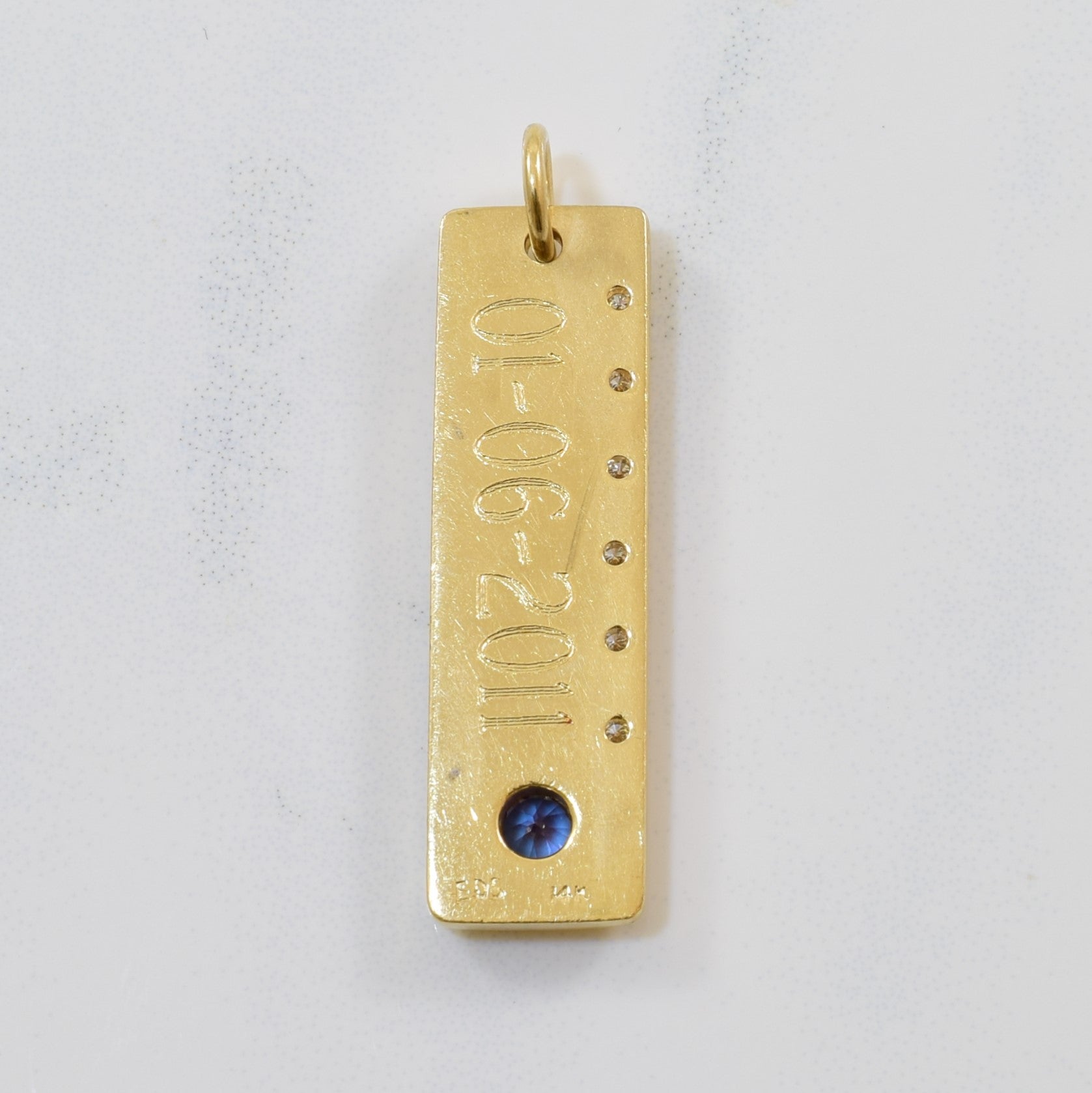 Initial 'M' Bar Pendant | 0.17ct, 0.02ctw |