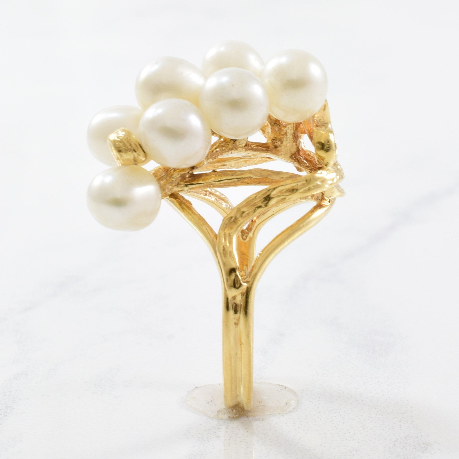 Pearl Cluster Cocktail Ring | 11.00ctw | SZ 6.5 |