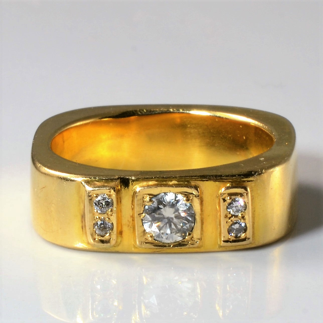 Soft Square Diamond Bar Band | 0.33ctw | SZ 8.25 |