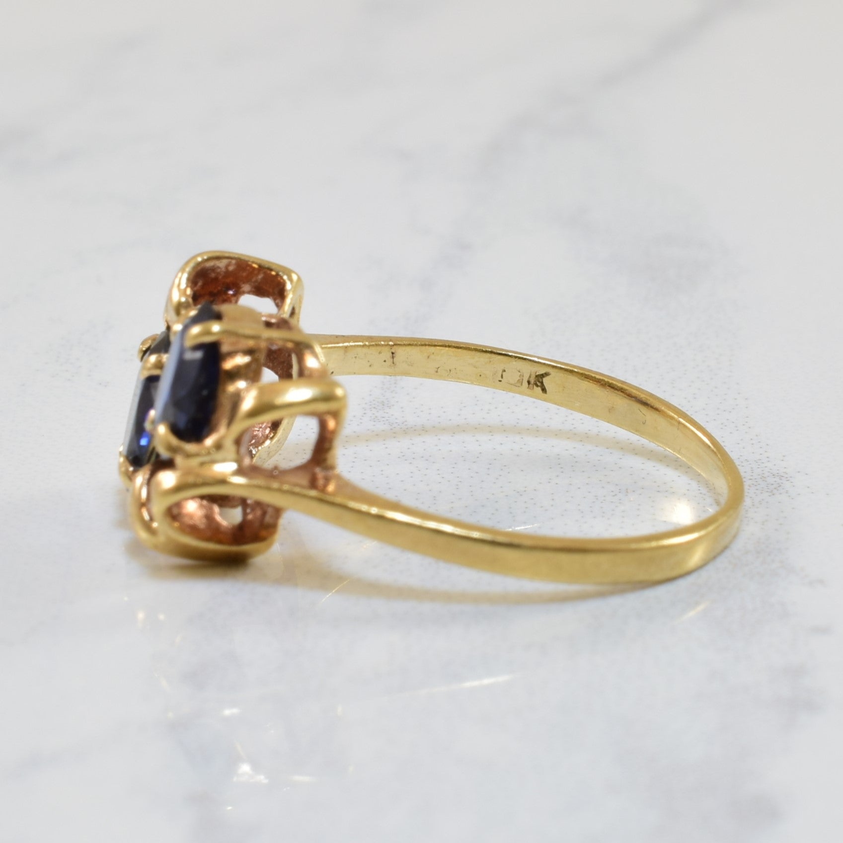 Bague Toi et Moi en saphir | 1,60 ct | Taille 6 |