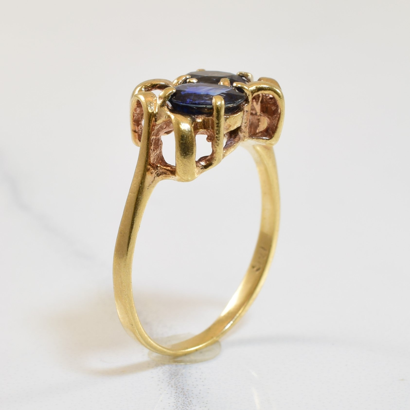 Bague Toi et Moi en saphir | 1,60 ct | Taille 6 |