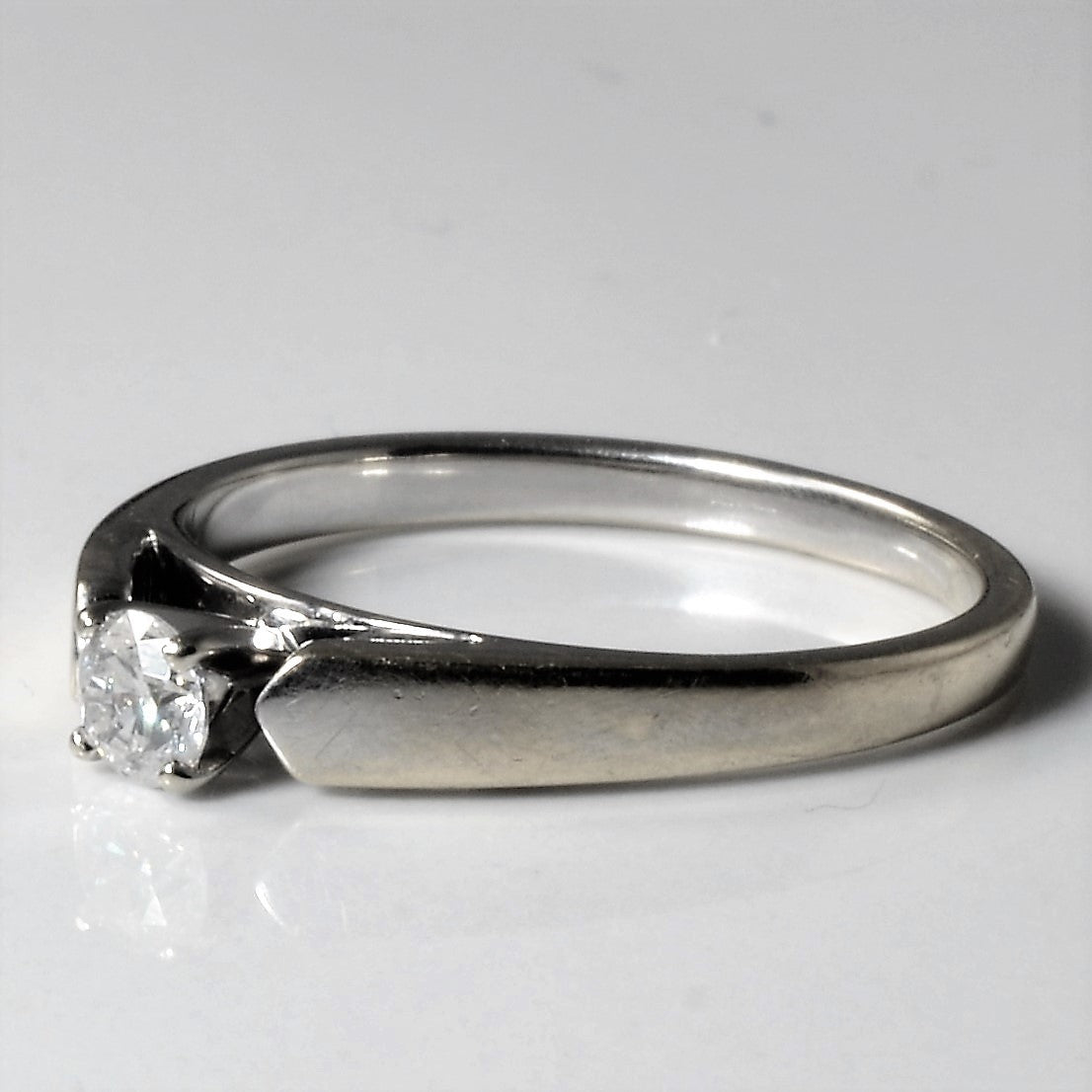 White Gold Solitaire Diamond Ring | 0.20ct | SZ 7 |