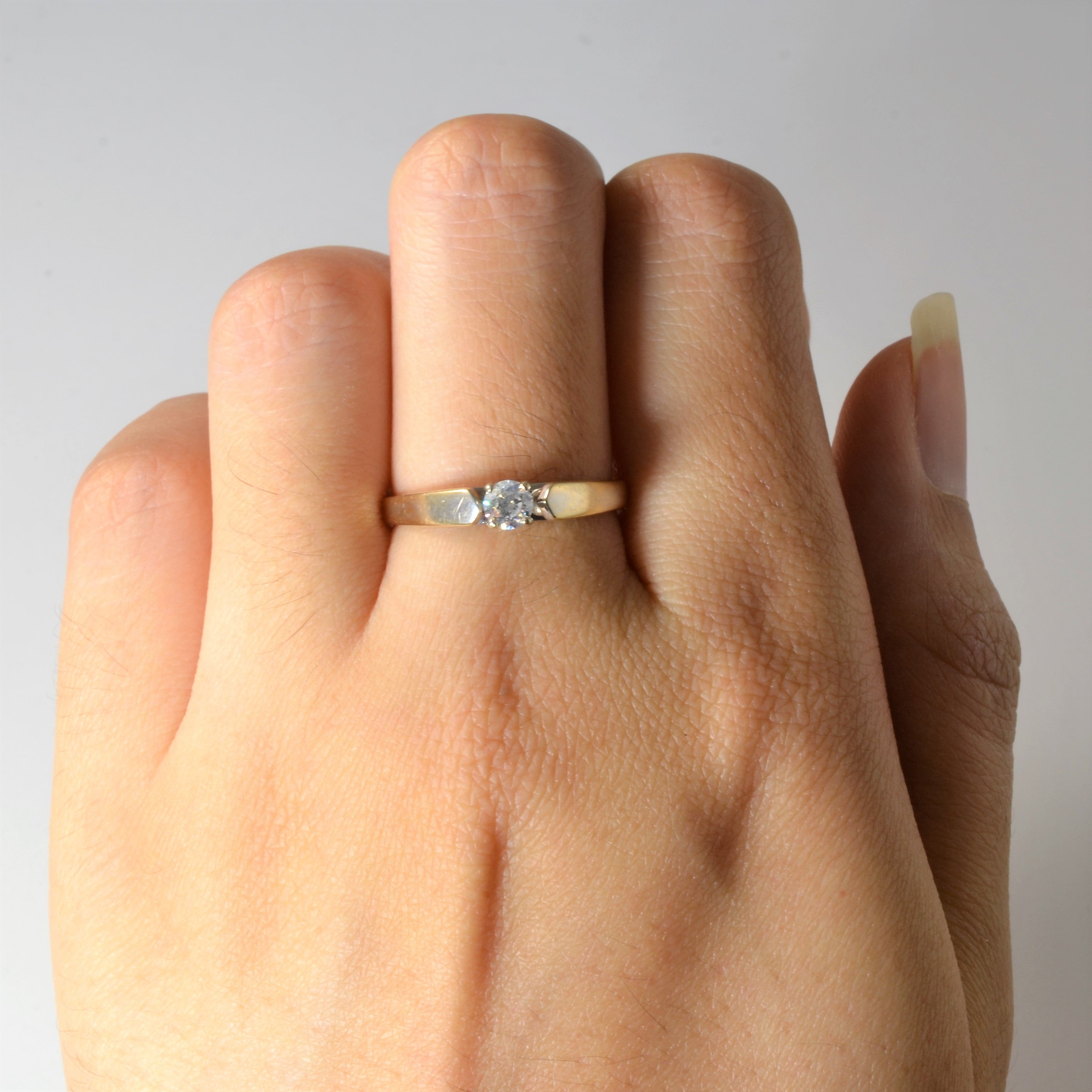 White Gold Solitaire Diamond Ring | 0.20ct | SZ 7 |