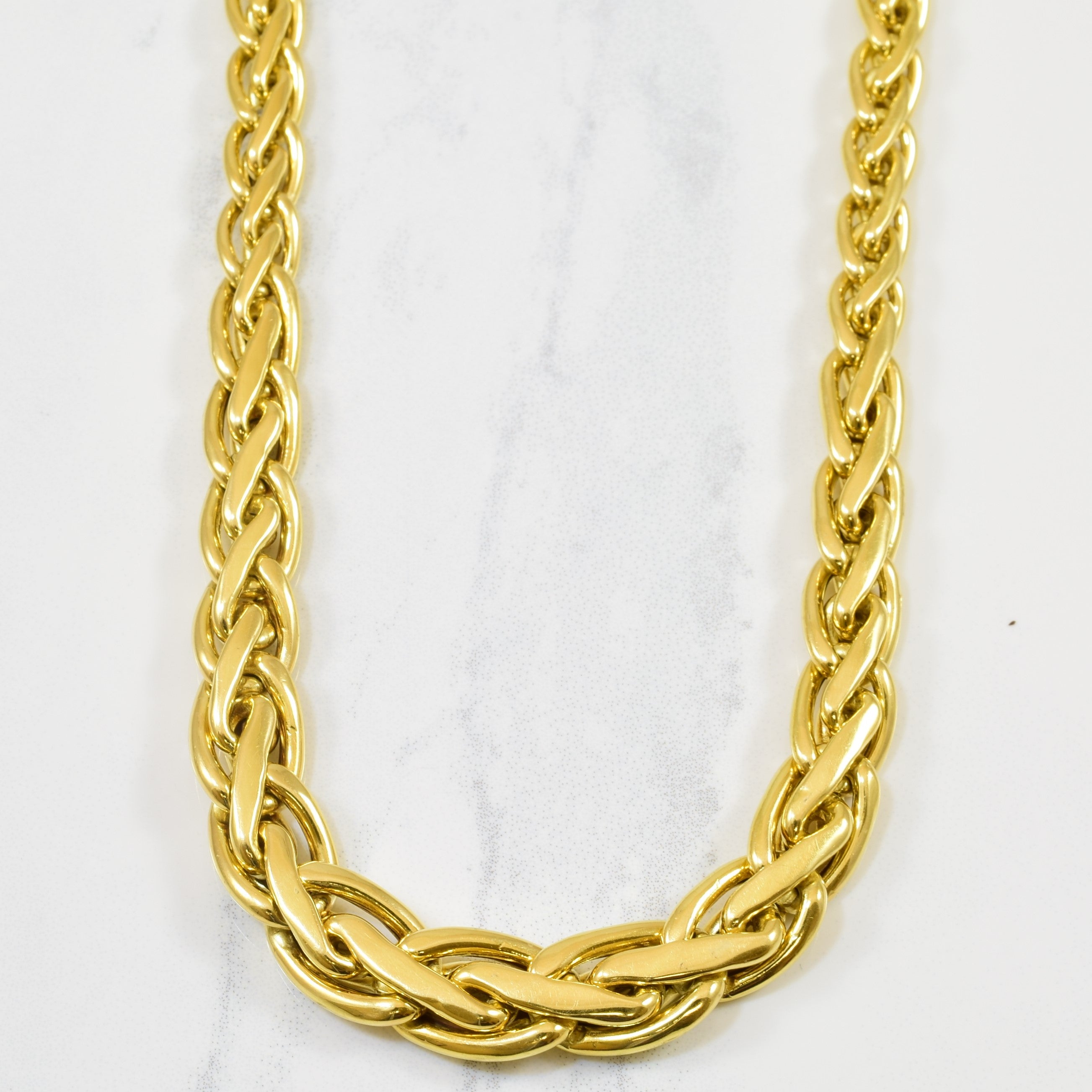 Woven Gold Heavy Necklace | 18" |