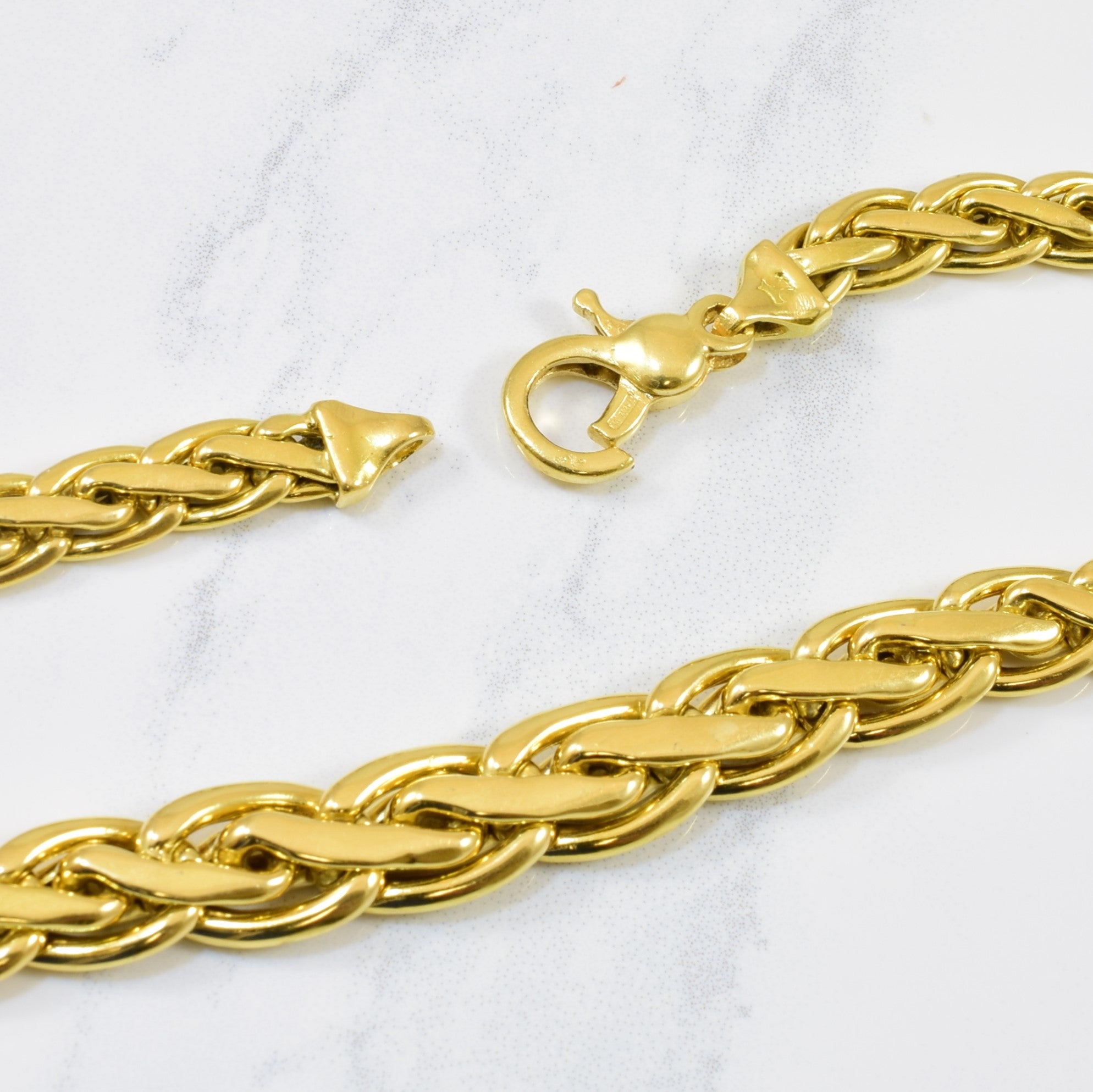 Woven Gold Heavy Necklace | 18" |