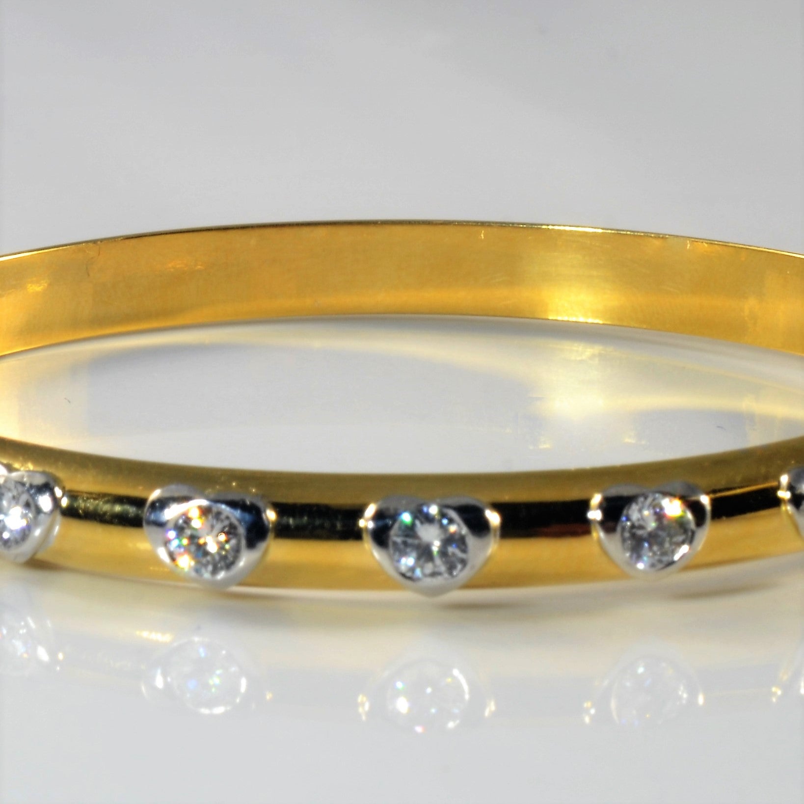 Gypsy Set Diamond Bangle | 0.66ctw | 6" |