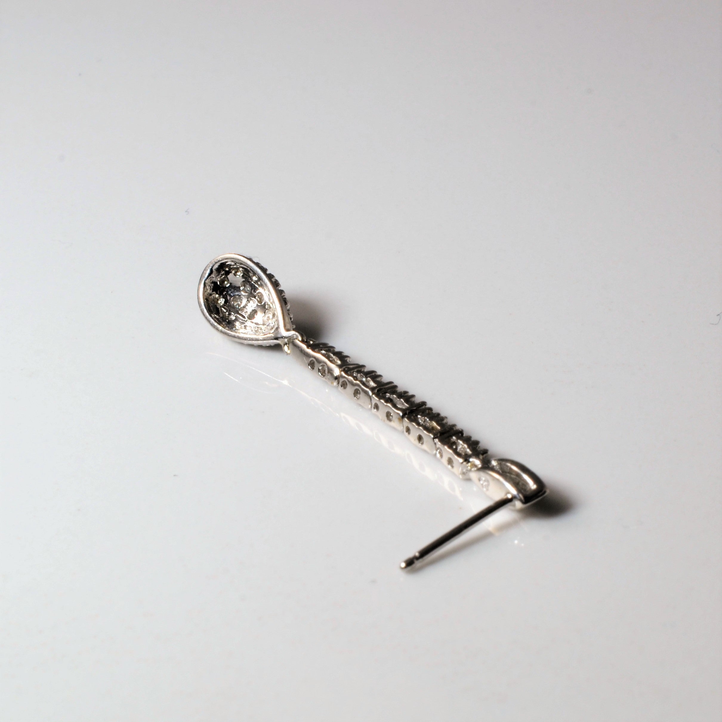 Pave Diamond Tear Drop Earrings | 0.17ctw |