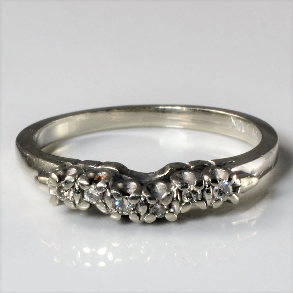 Art Deco Inspired Contour Band | 0.06ctw | SZ 6.25 |