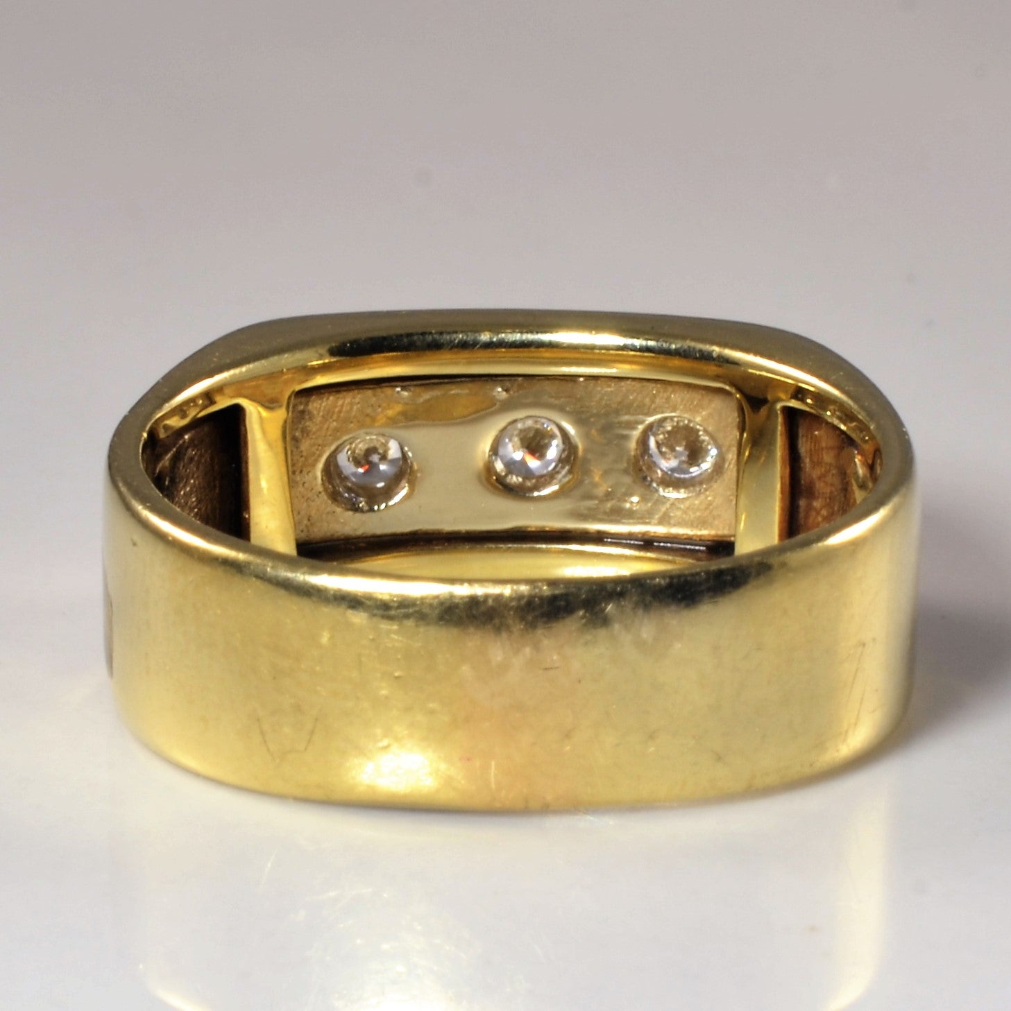 Flush Set Three Stone Diamond Band | 0.63ctw | SZ 11.5 |