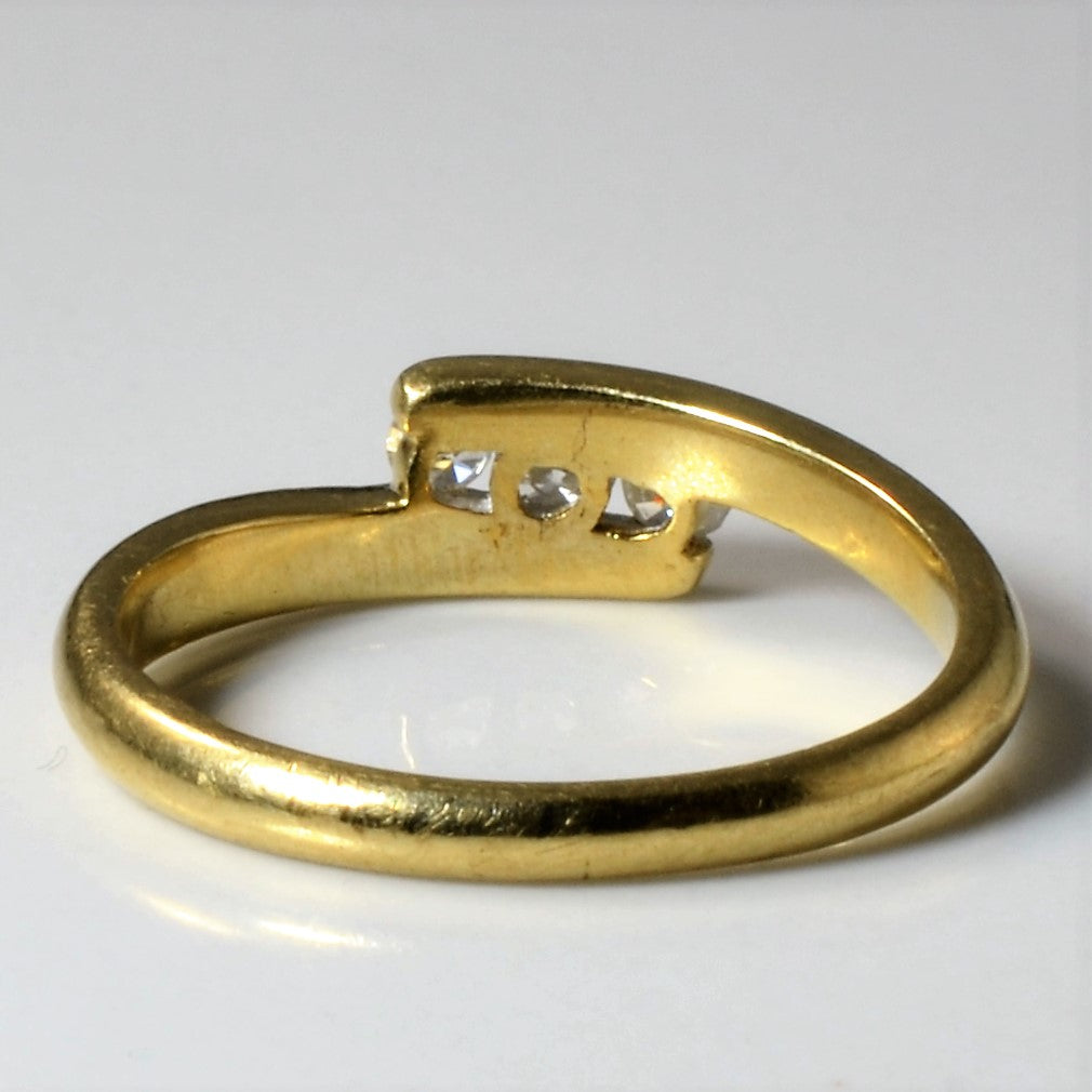 Three Stone Tension Set Diamond Ring | 0.16ctw | SZ 5 |