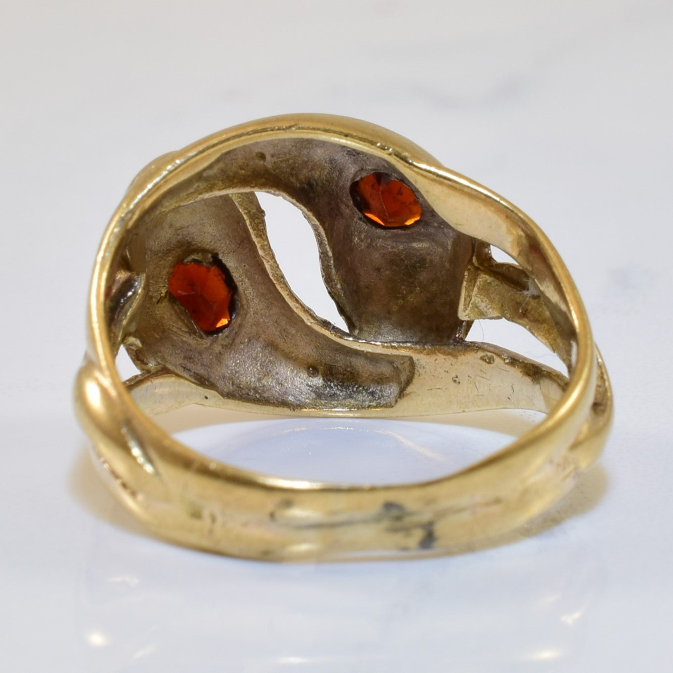 Victorian Garnet Serpent Wedding Ring | 0.76ctw | SZ 6.5 |