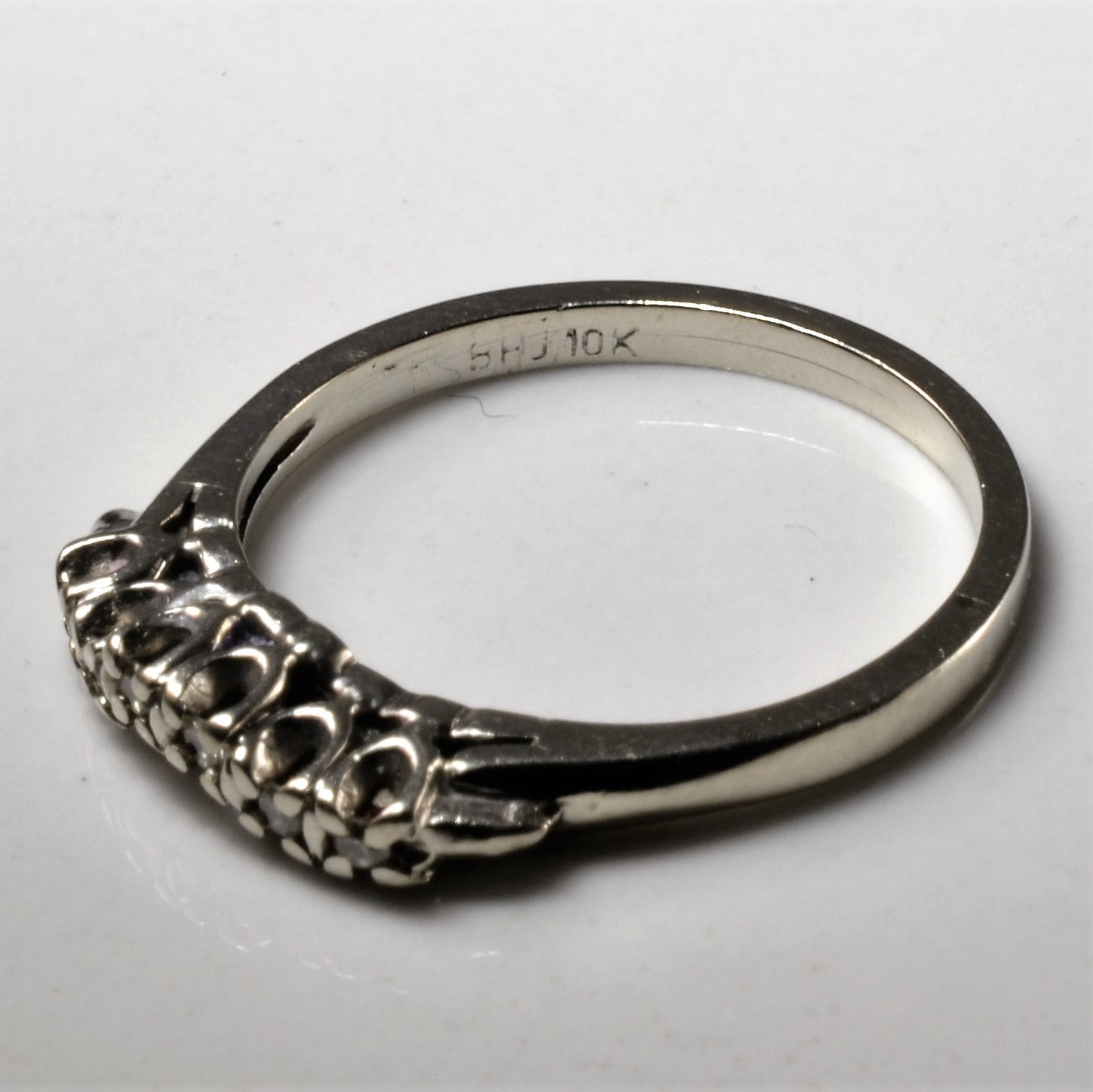Art Deco Inspired Contour Band | 0.06ctw | SZ 6.25 |