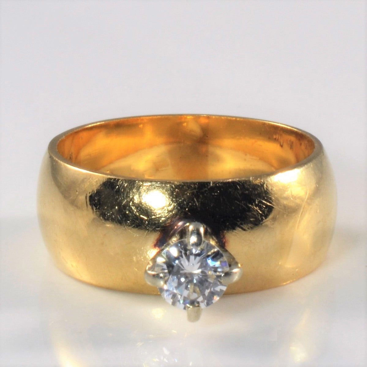 Bague solitaire diamant sertie haut | 0,29 ct | Taille 5,5 |