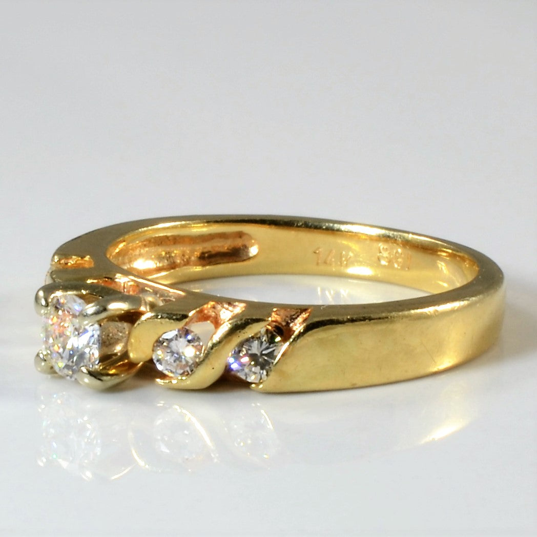 Five Stone Diamond Engagement Ring | 0.34ctw | SZ 5.5 |