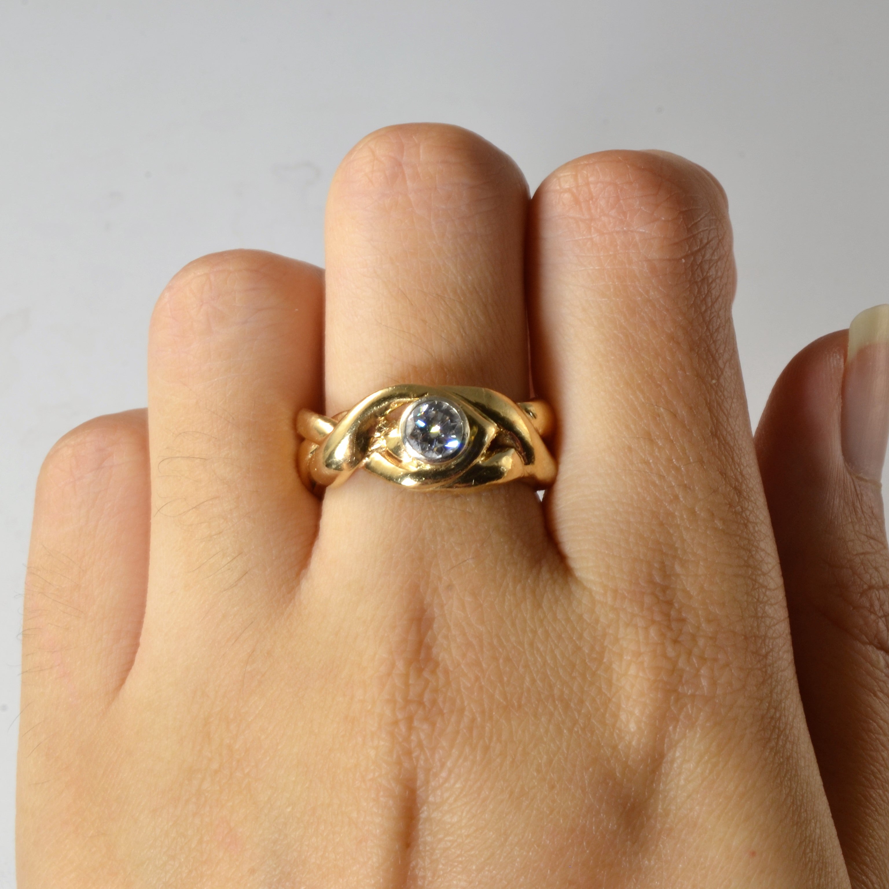 Braided Bezel Set Diamond Ring | 0.44ct | SZ 7.25 |