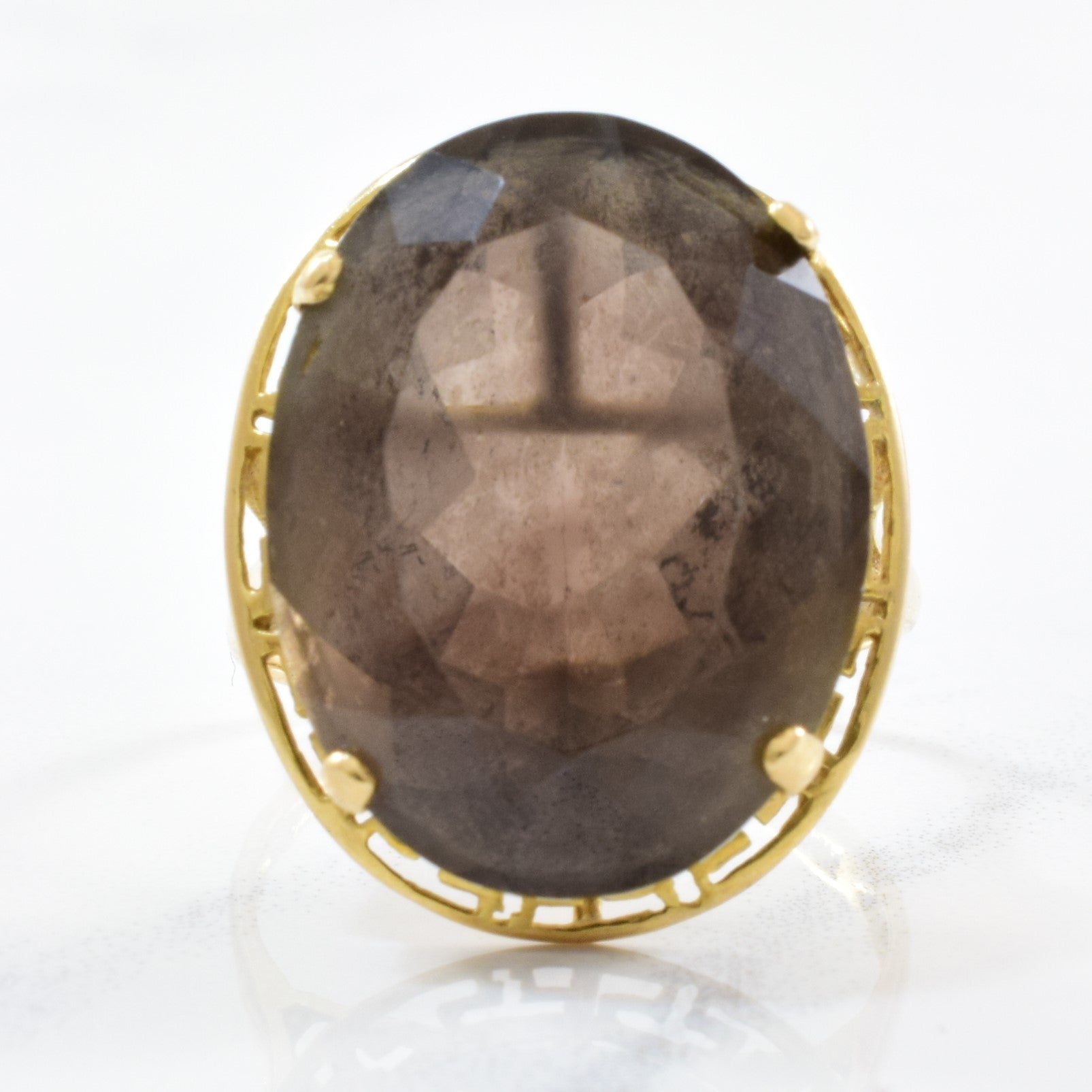 Smoky Quartz Cocktail Ring | 14.00ct | SZ 7.25 |