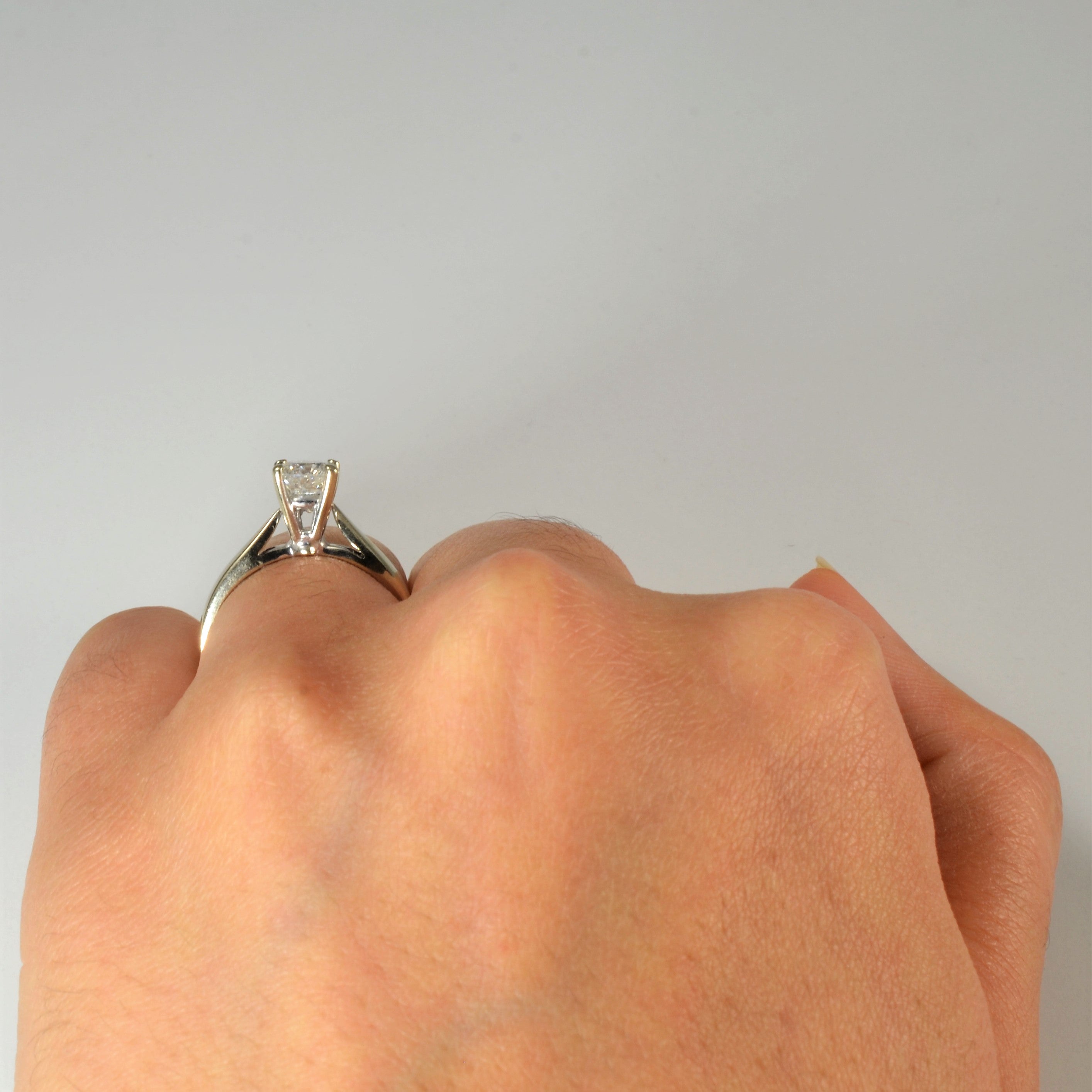 Tapered Solitaire Diamond Engagement Ring | 0.70ct | SZ 5.5 |