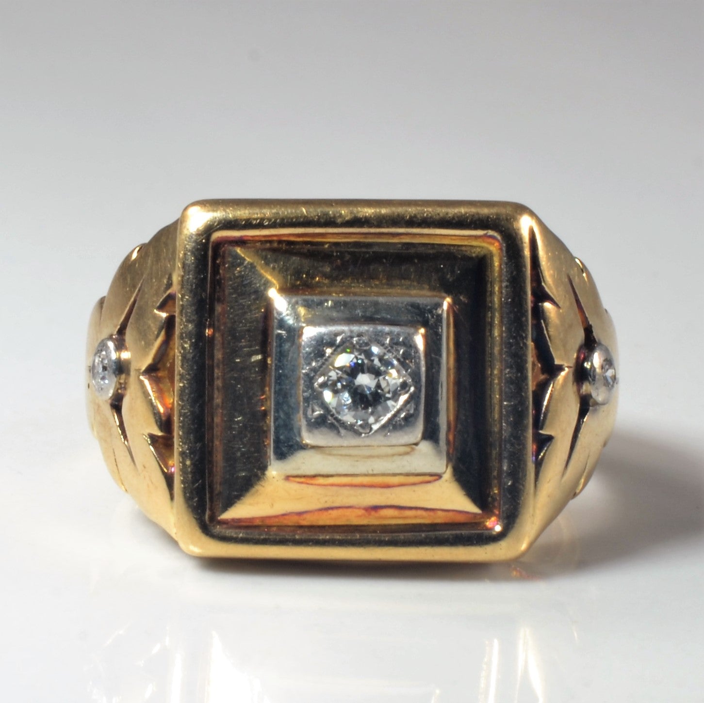 Early 1900s Blossom Detailed Diamond Ring | 0.10ctw | SZ 5.75 |