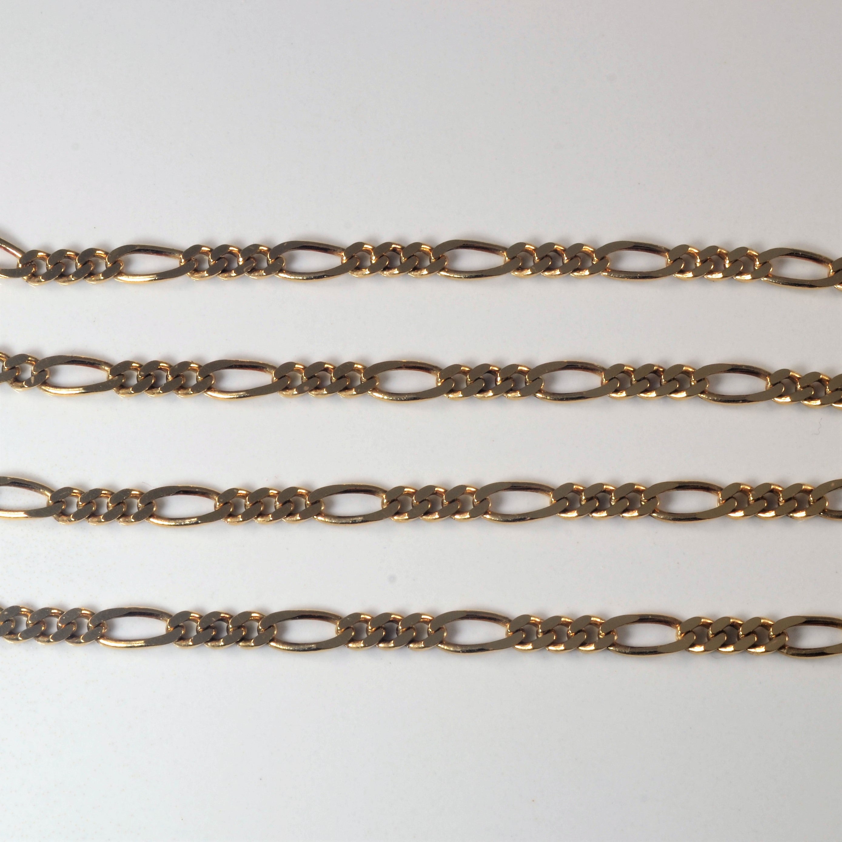 Chaîne Figaro en or jaune 10 carats | 50 cm |