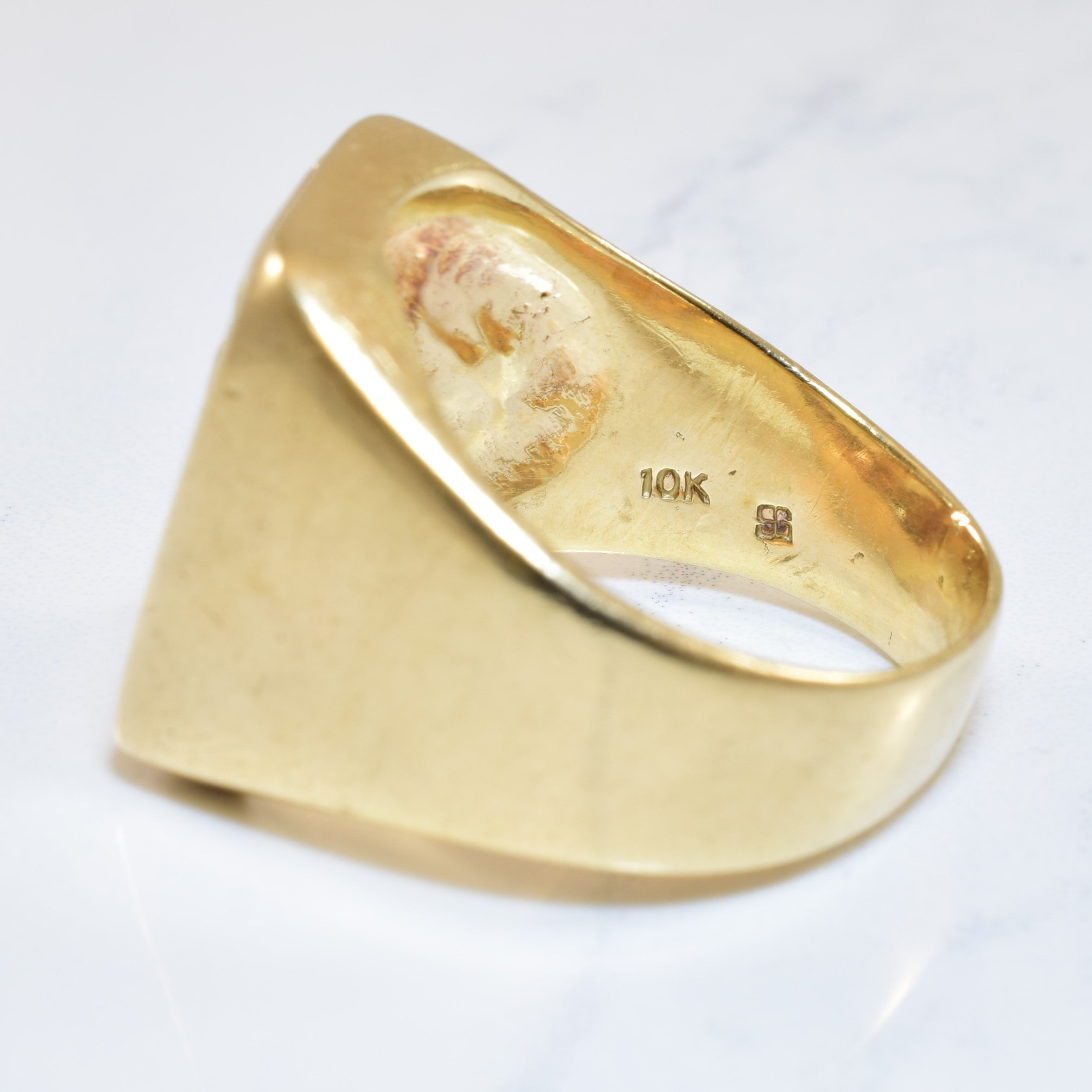 Diamond Initial 'T' Signet Ring | 0.04ctw | SZ 11.25 |