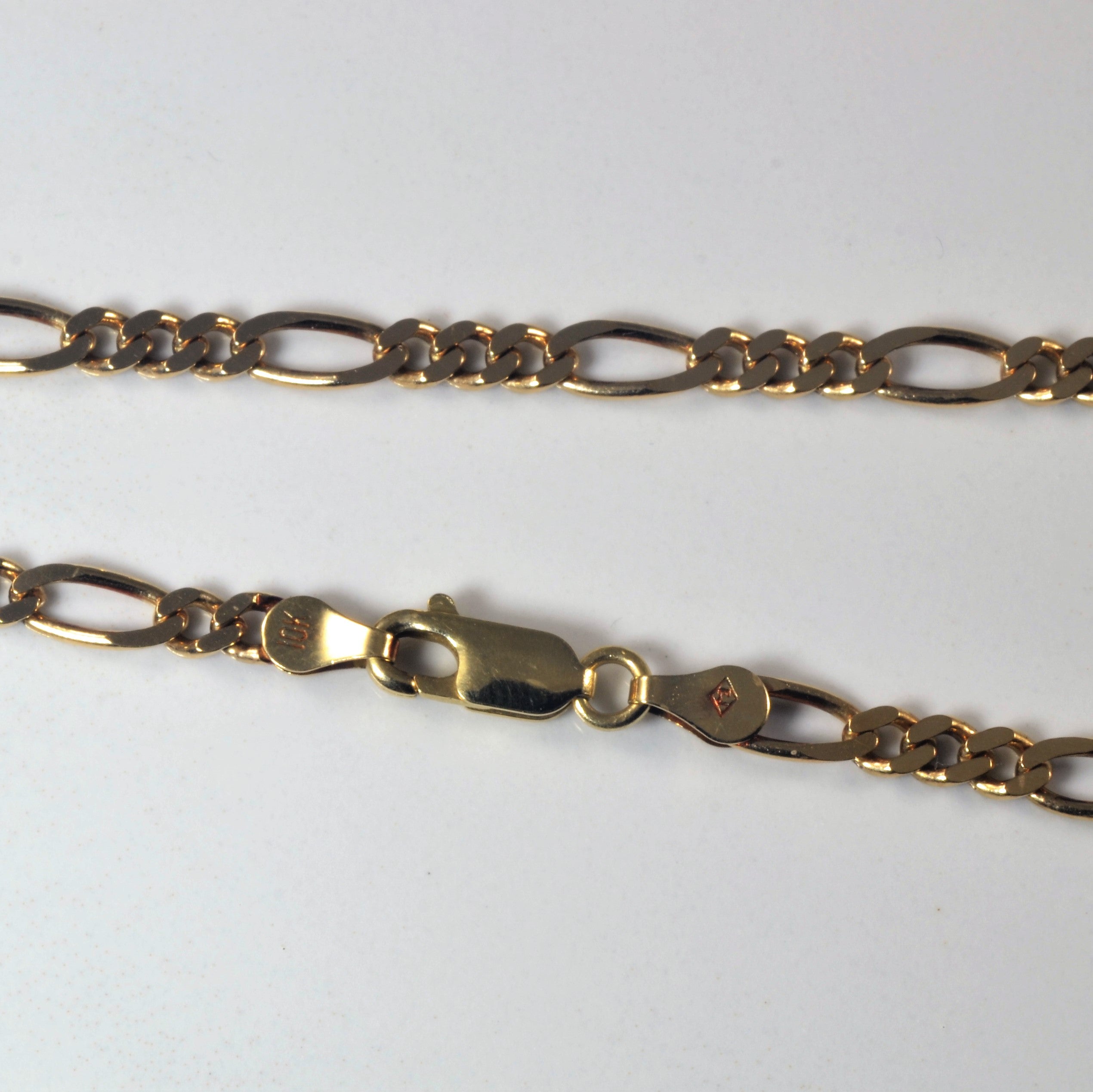 Chaîne Figaro en or jaune 10 carats | 50 cm |