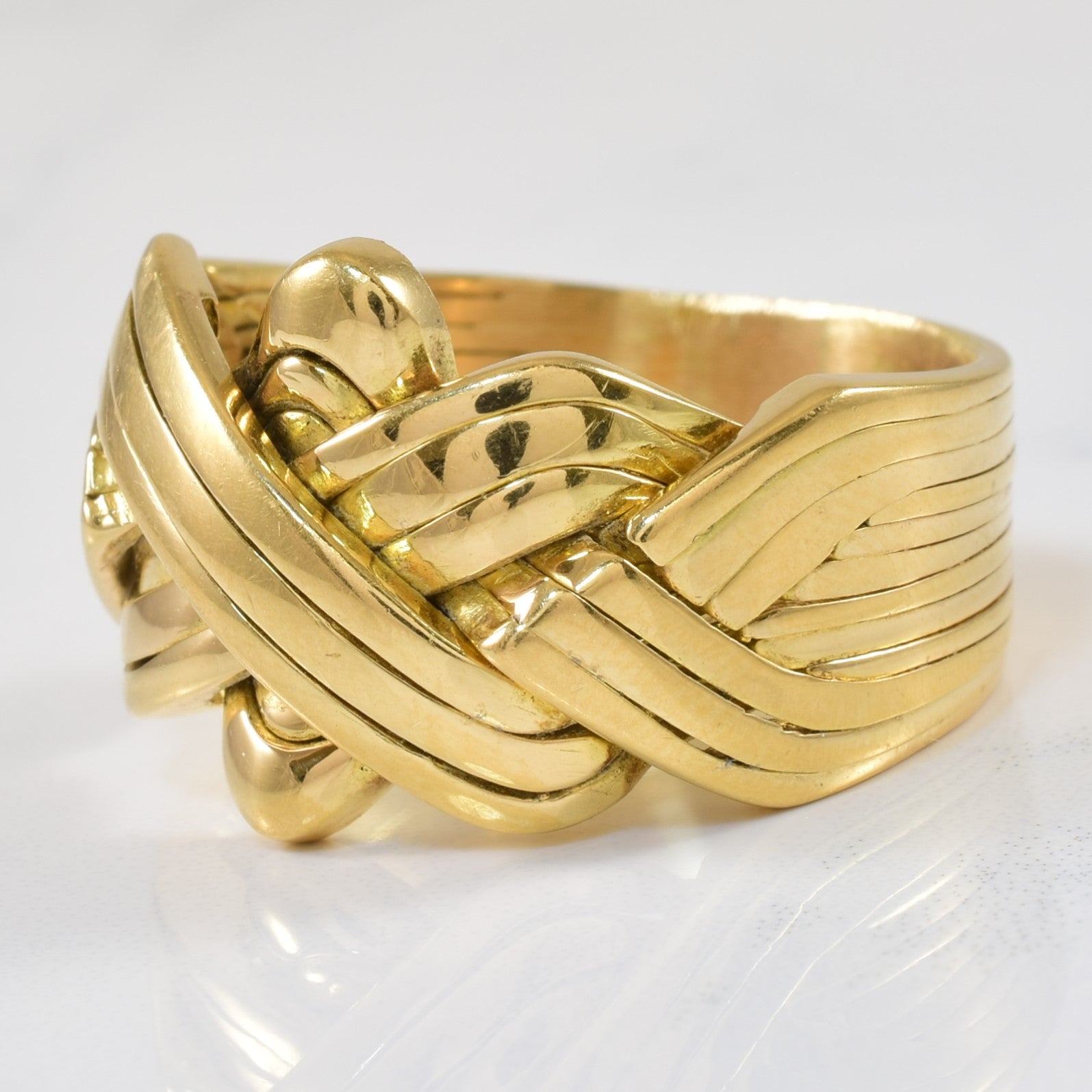 Yellow Gold Puzzle Ring | SZ 13 |