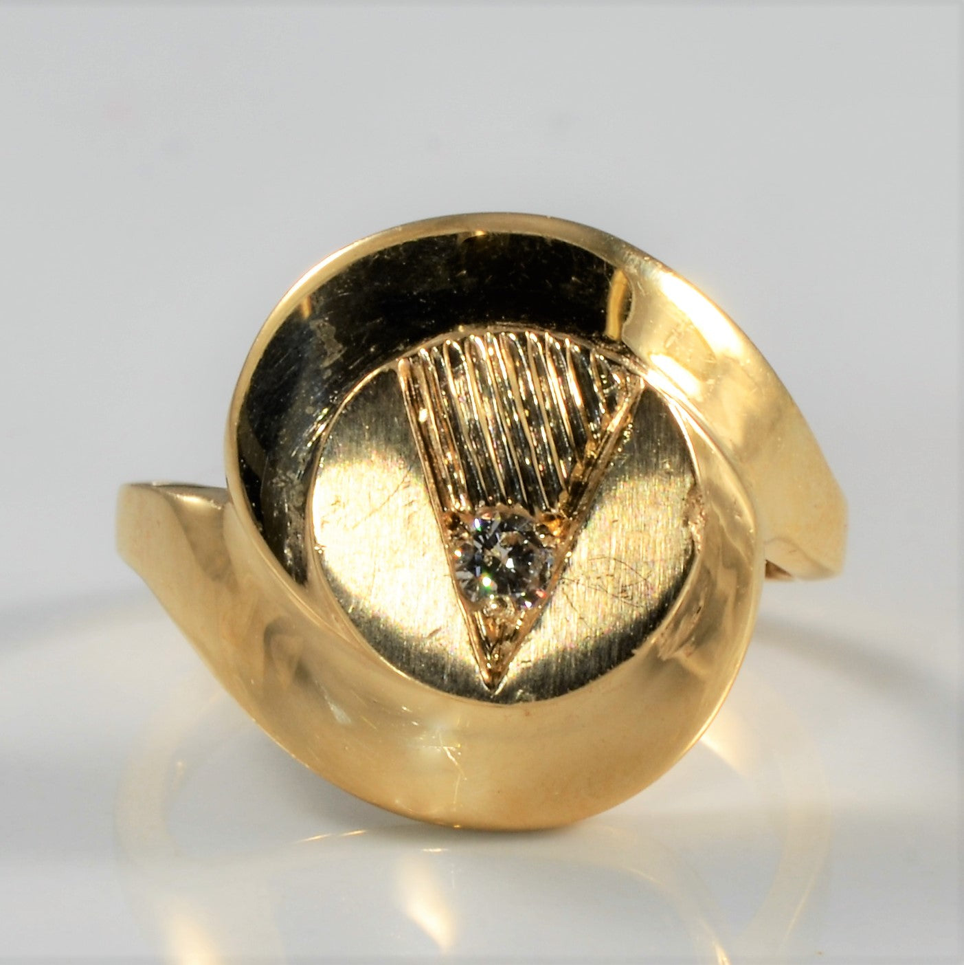 Bypass Solitaire Diamond Cocktail Ring | 0.06ct | SZ 6 |