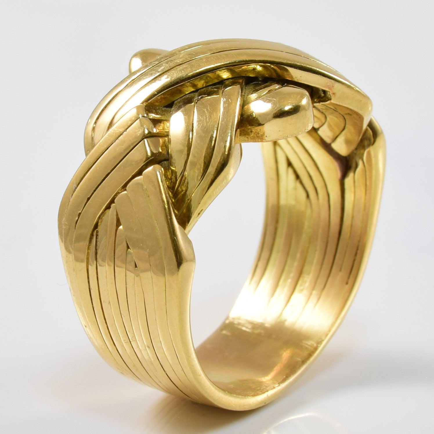 Yellow Gold Puzzle Ring | SZ 13 |