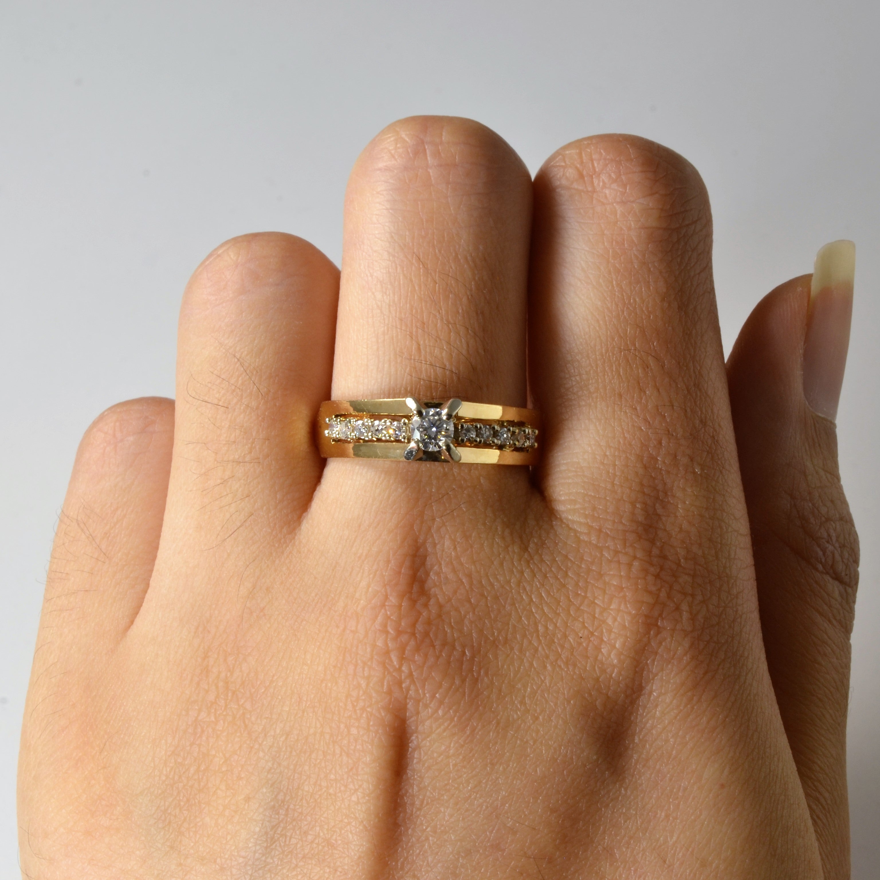 Tapered Shank Diamond Ring | 0.43ctw | SZ 8.25 |