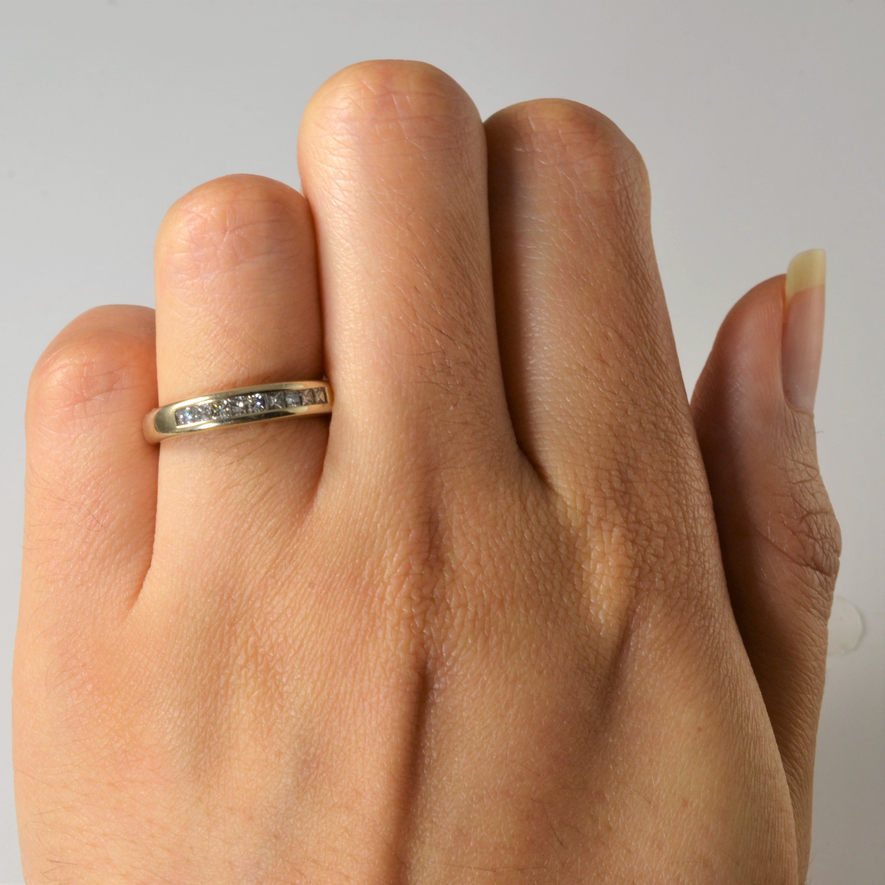 Channel Set Princess Diamond Band | 0.32ctw | SZ 4.5 |