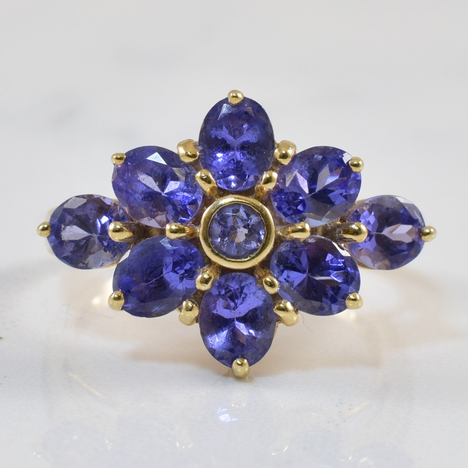 Tanzanite Floral Cluster Burst Ring | 2.75ctw | SZ 7 |