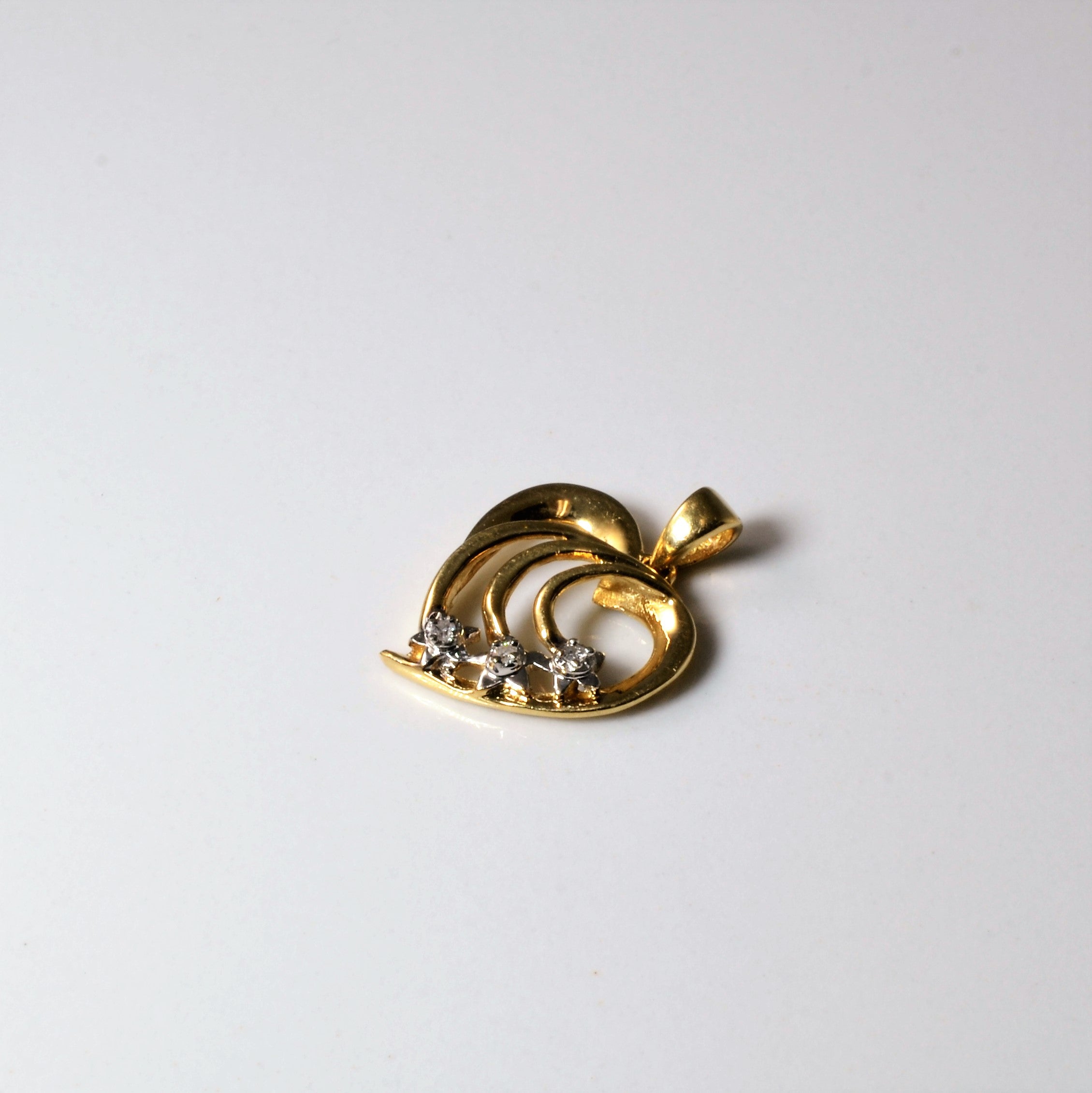 Diamond Flare Heart Pendant | 0.015ctw |