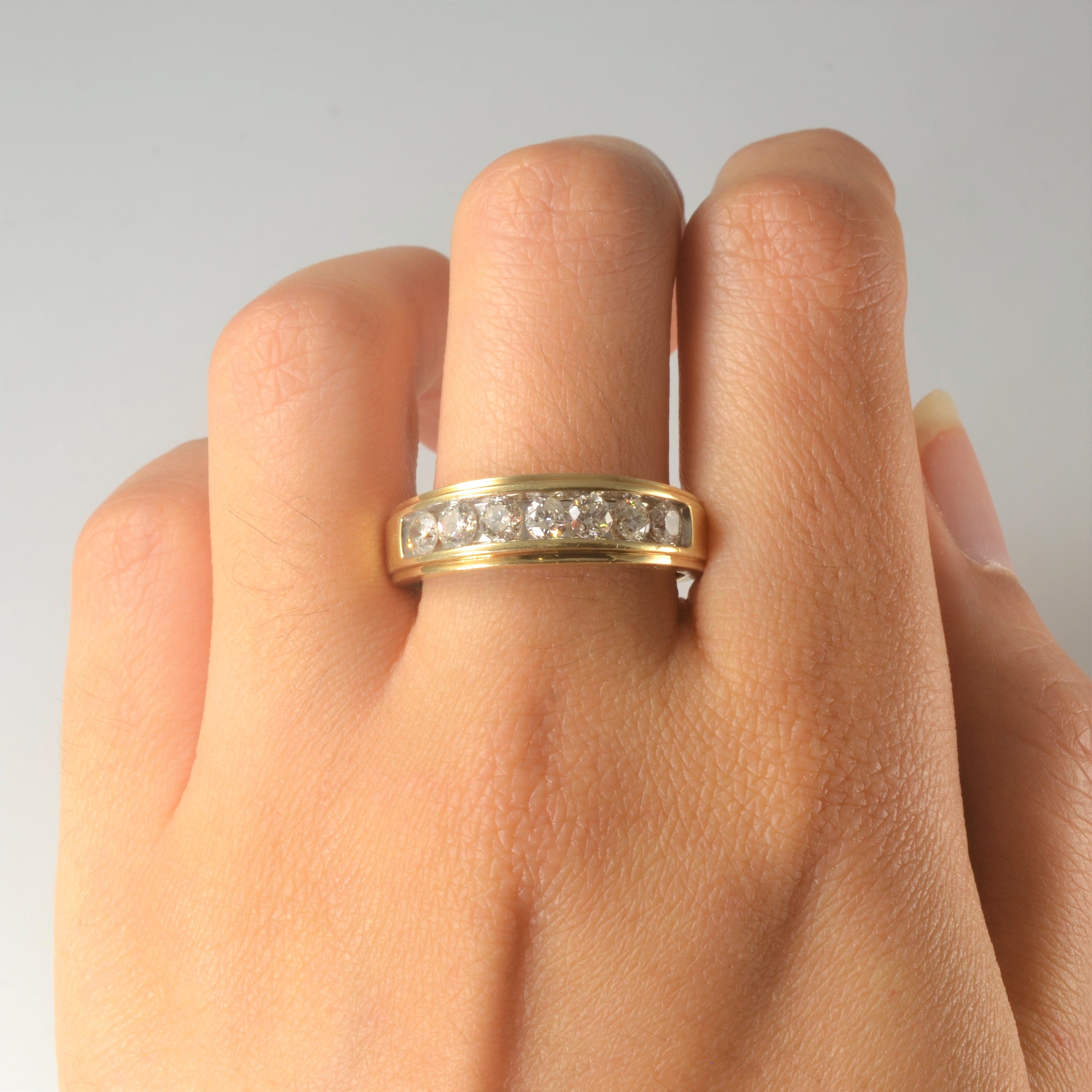 Channel Set Diamond Wide Band | 0.88ctw | SZ 11.25 |