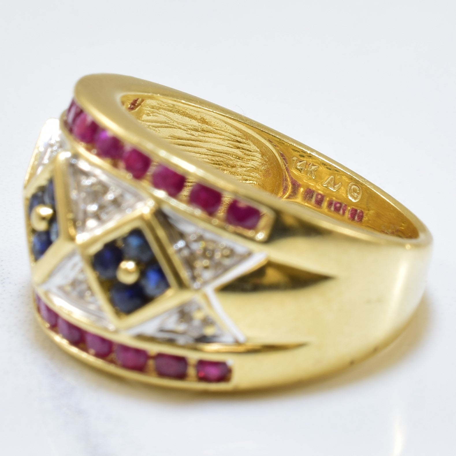 Mixed Gem Grid Ring | 1.00ctw | SZ 7 |