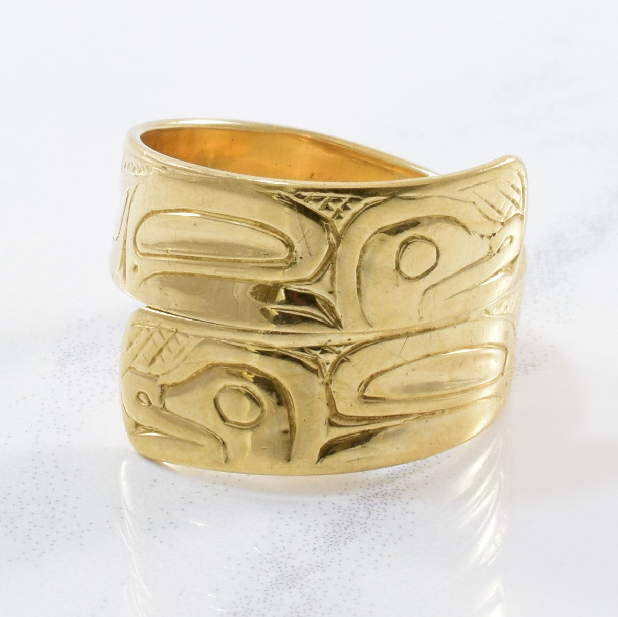 Indigenous Bear Art Bypass Ring | SZ 7.25 |