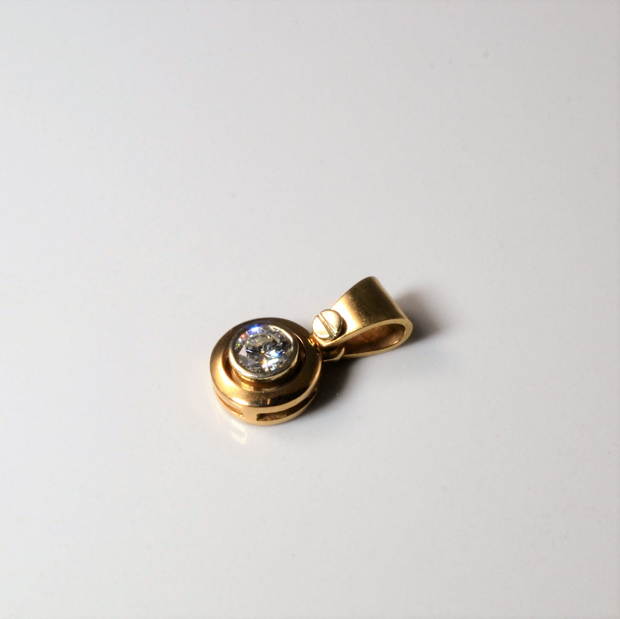 Bezel Set Diamond Pendant | 0.48ct |