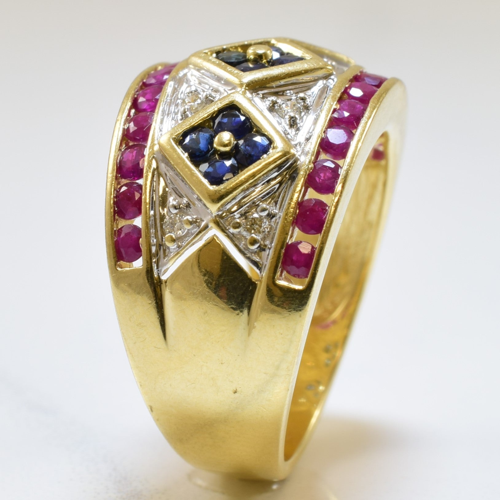 Mixed Gem Grid Ring | 1.00ctw | SZ 7 |