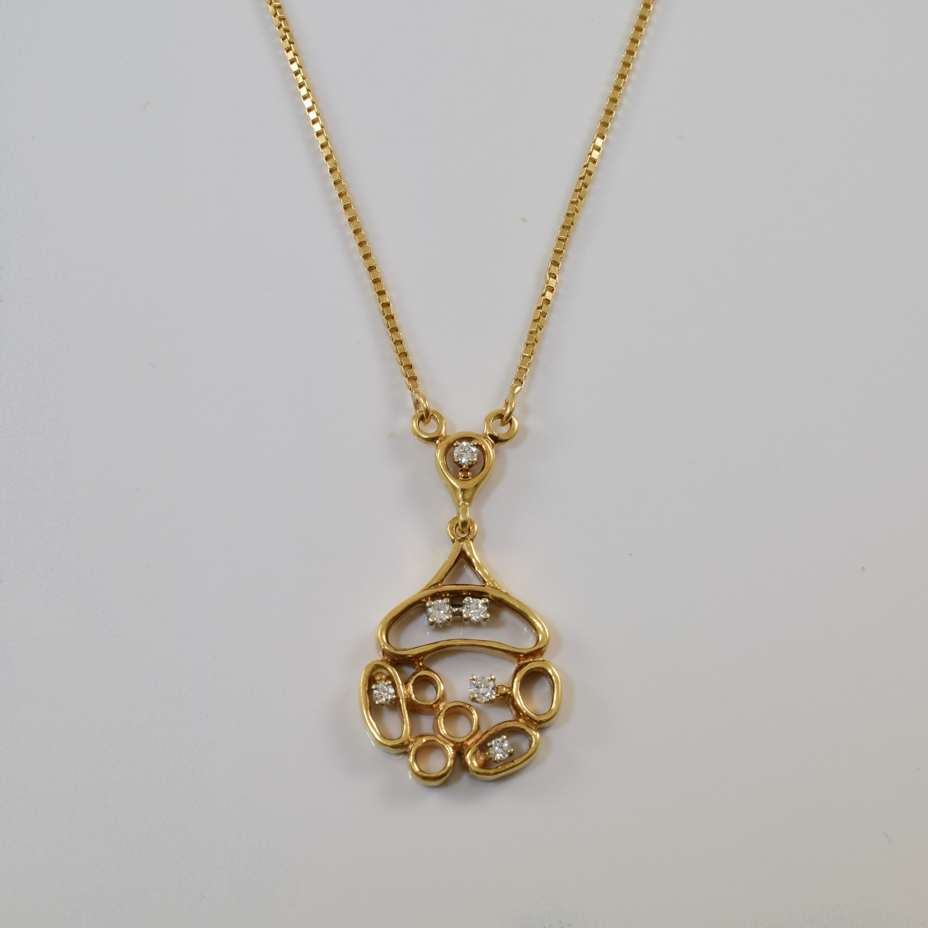Abstract Diamond Necklace | 0.18ctw | 16" |