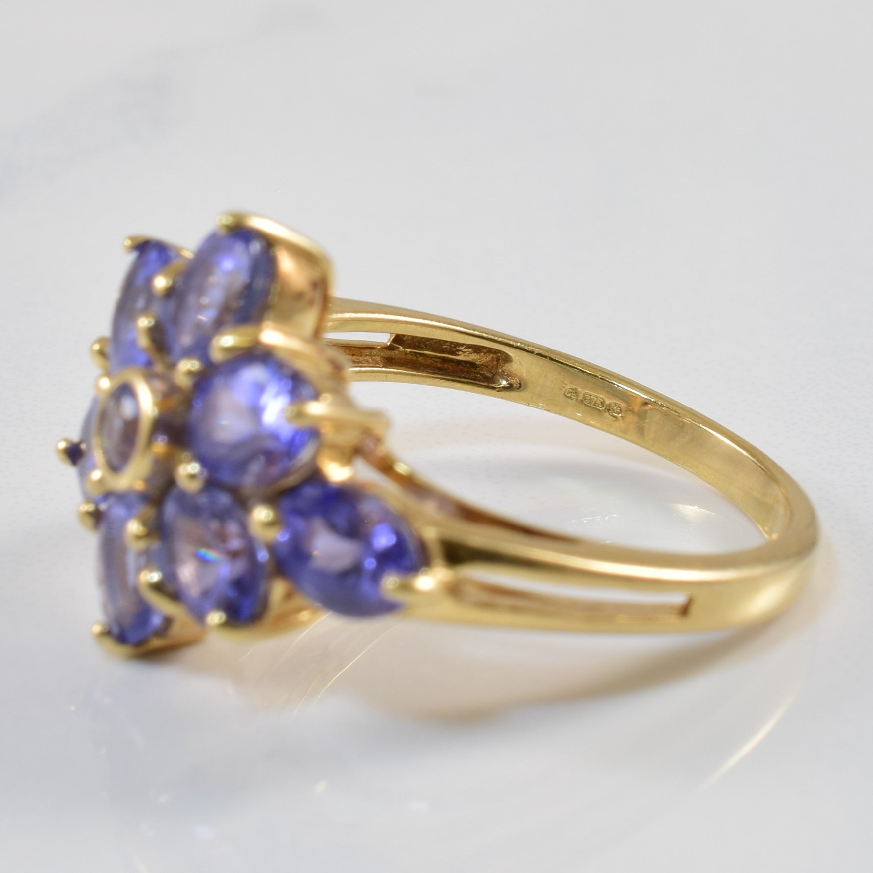 Tanzanite Floral Cluster Burst Ring | 2.75ctw | SZ 7 |
