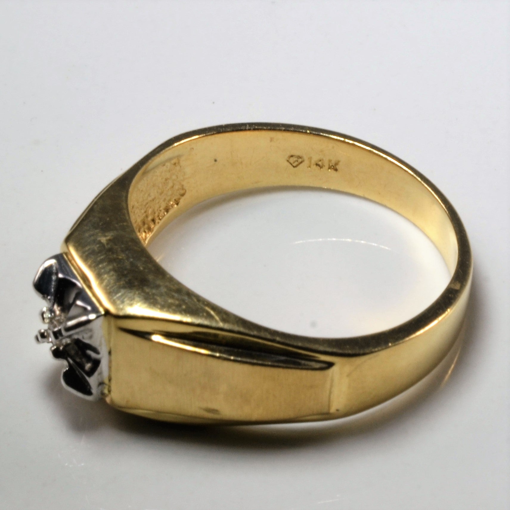 Solitaire Diamond Gold Ring | 0.02ct | SZ 9.75 |