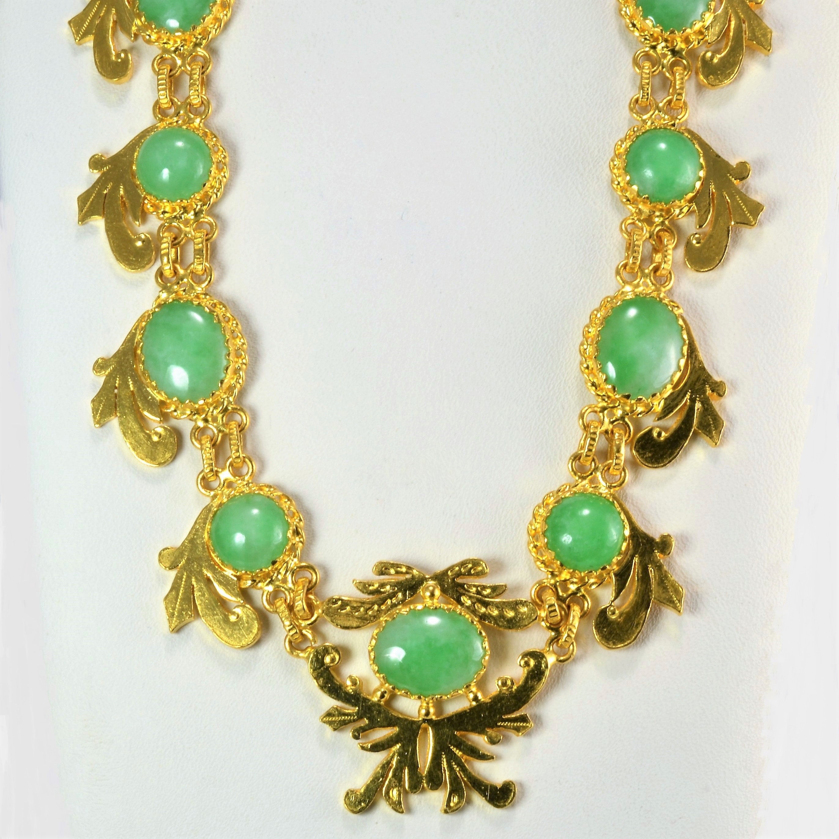 24k gold outlet jade necklace