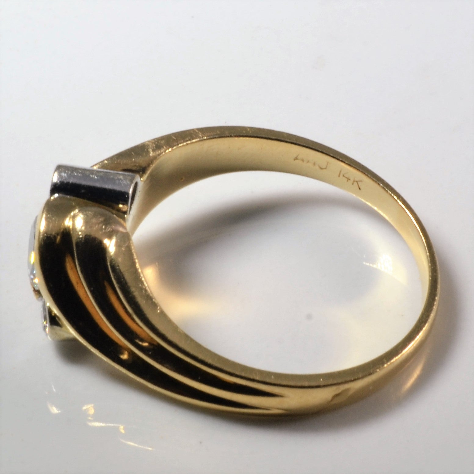Bypass Bezel Set Three Stone Diamond Ring | 0.66ctw | SZ 8.5 |